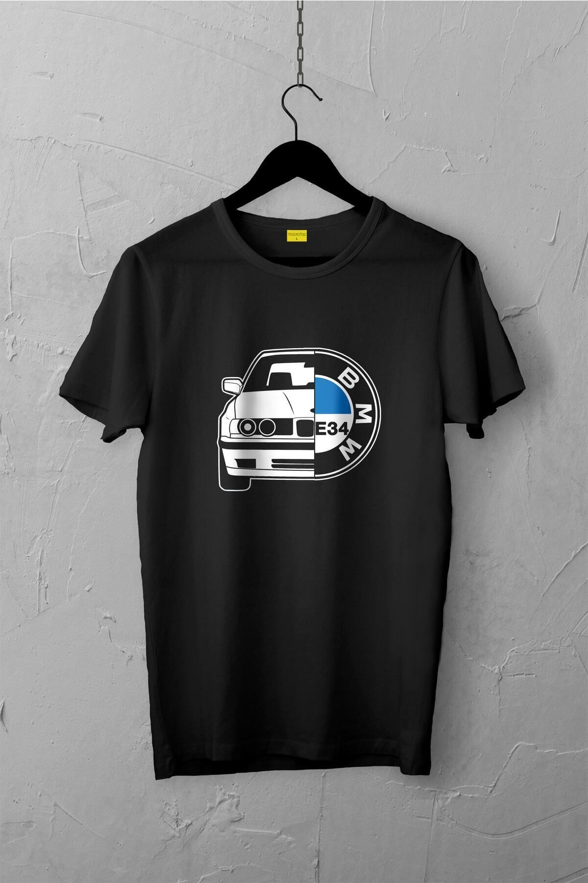 Pisa Art Bmw E34 Tasarımlı Tshirt , Unisex Premium, Çatlama Solma Yapmaz / Otomobil
