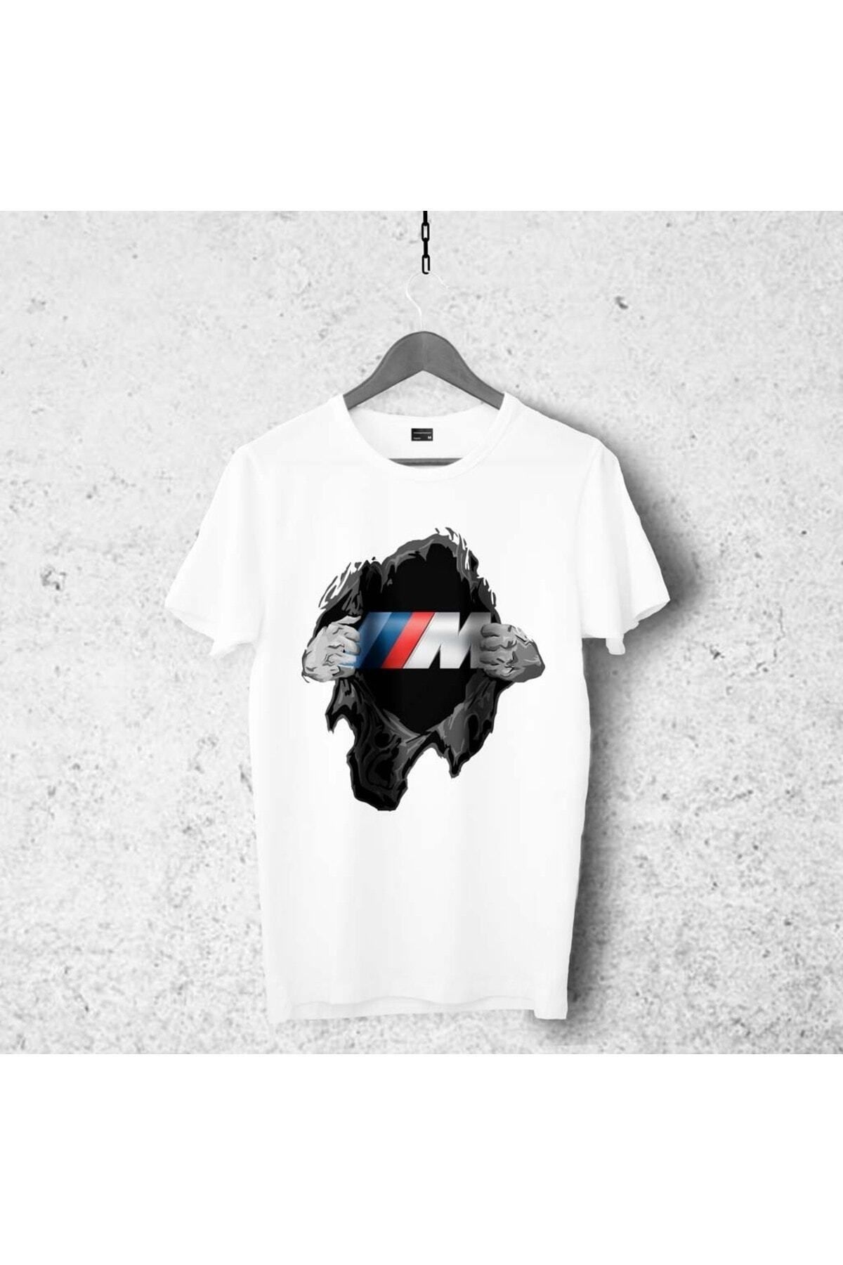 Pisa Art Bmw M Amblem Tasarımlı Tshirt 9, Unisex Premium Çatlama Solma Yapmaz , Otomobil