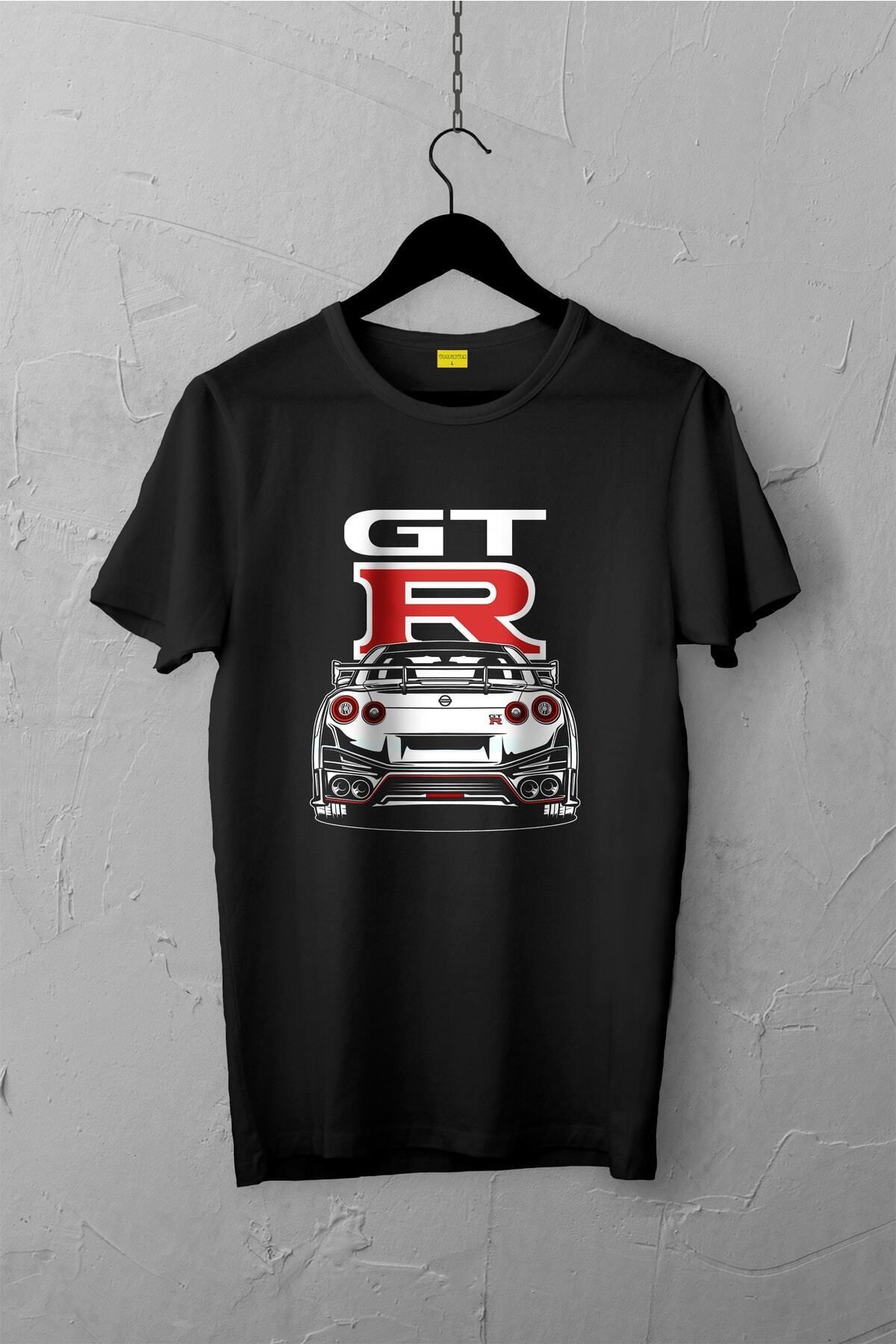 Pisa Art Nissan Gtr R35 Design Tshirt , Unisex Premium, Çatlama Solma Yapmaz / Otomobil