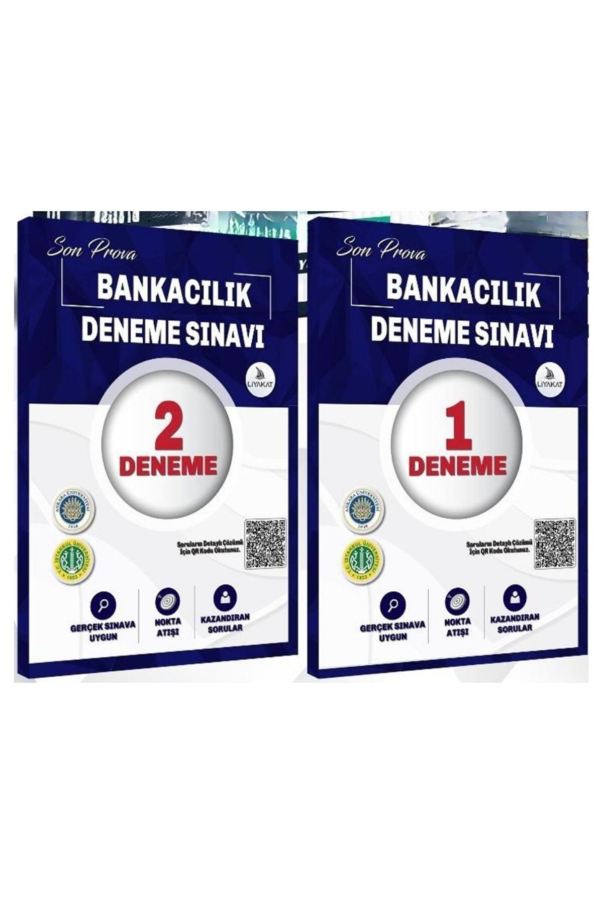 Liyakat Yayınları BANKA SINAVLARI İÇİN-ÇÖZÜMLÜ DENEME SINAVI-TÜM BANKA SINAVLARI İÇİN(KAMU VE ÖZEL BANKA SINAVLARI)