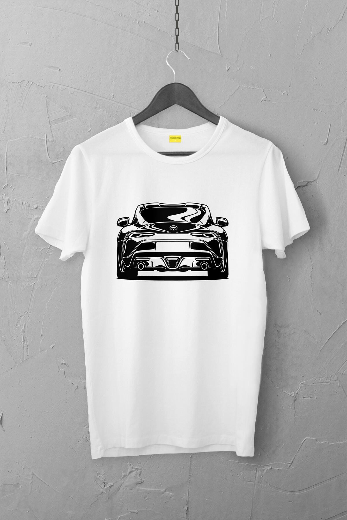 Pisa Art Toyota Supra Design Tshirt , Unisex Premium, Çatlama Solma Yapmaz / Otomobil
