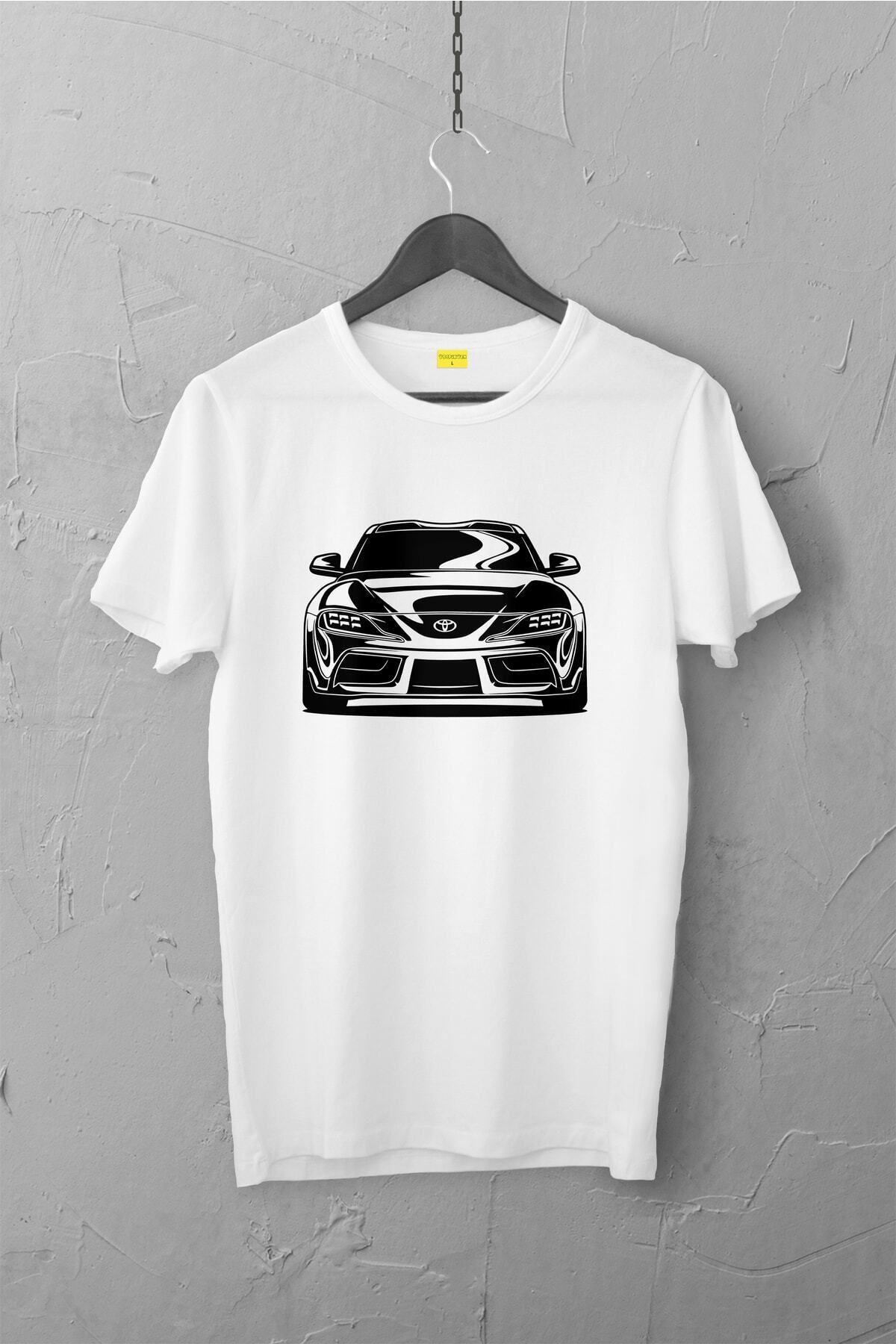 Pisa Art Toyota Supra Design Tshirt , Unisex Premium, Çatlama Solma Yapmaz / Otomobil