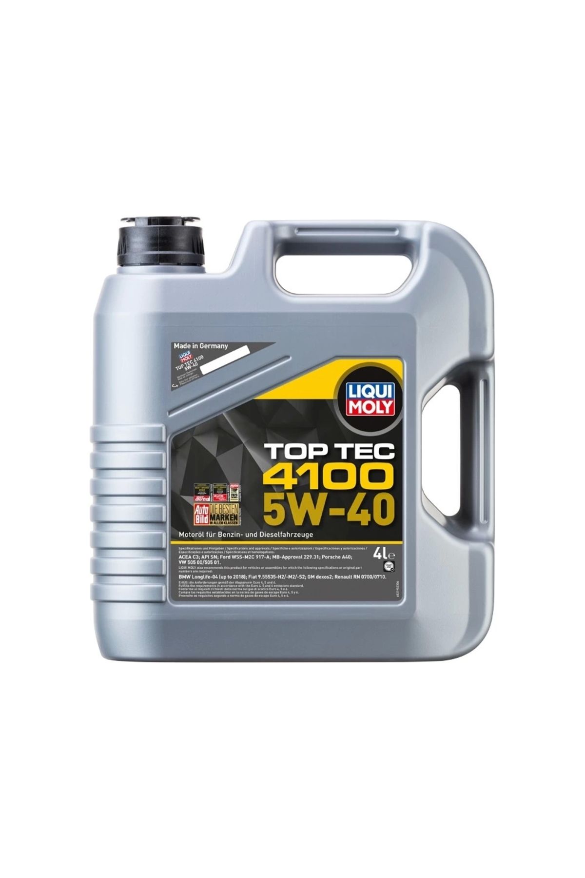 Liqui Moly Top Tec 4100 5w40 Motor Yağı Tam Sentetik 4 Litre (ÜRETİM YILI: 2025)