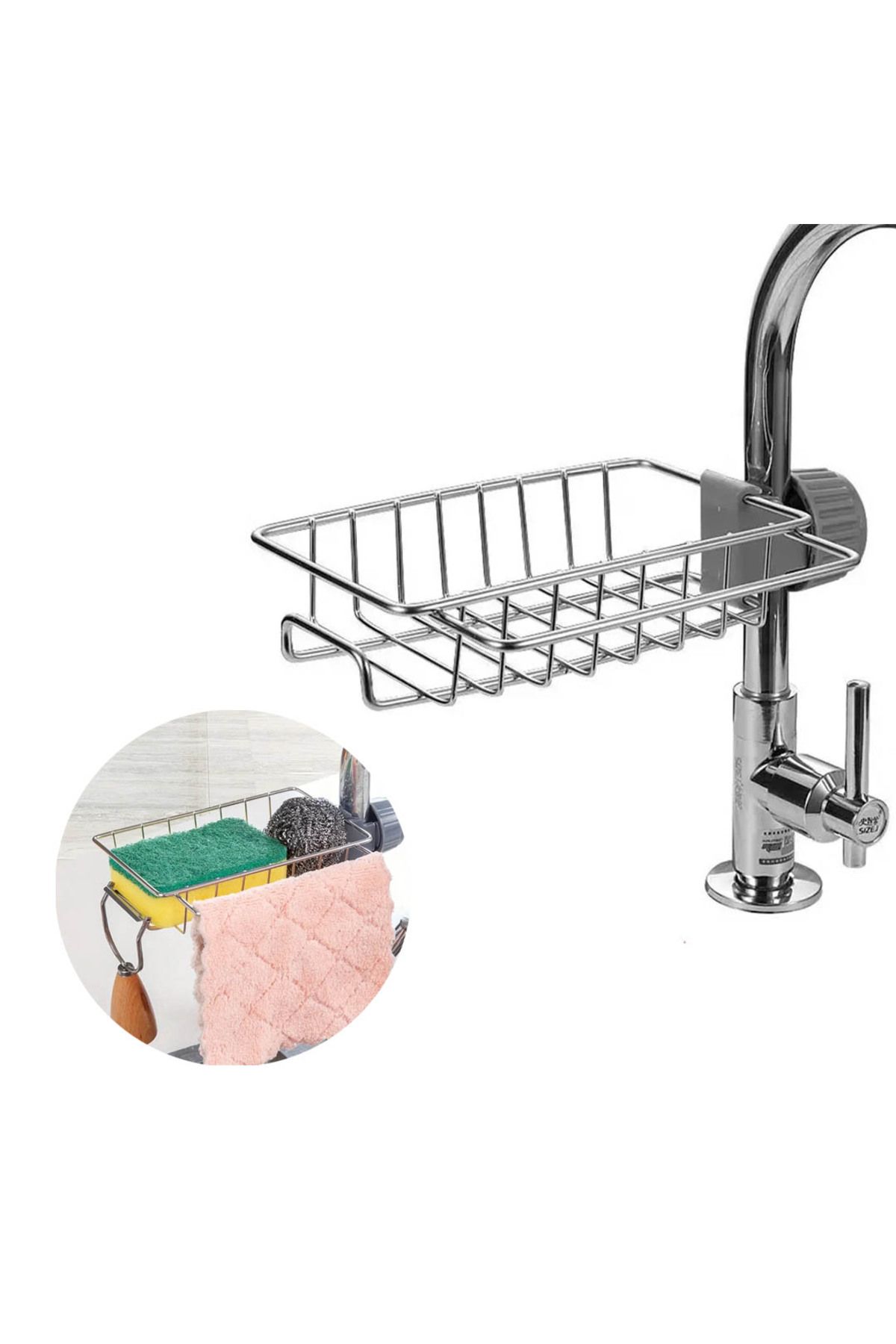 Monte Lua Mutfak ve Banyo Organizer Tek Kat Demir Raf