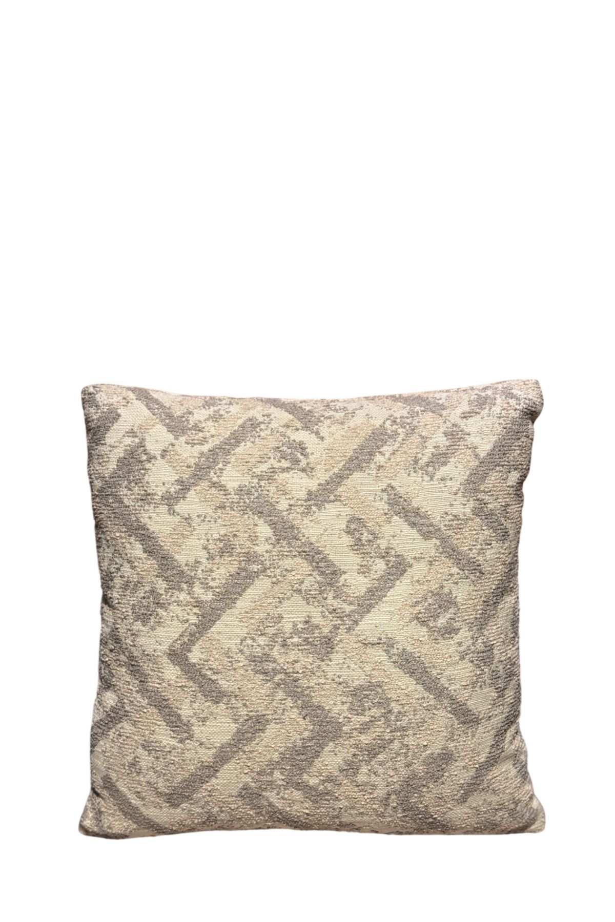 ESM Home Taş Rüzgarı Geometrik Desenli Kırlent 50x50 (iç dolgu dahil)