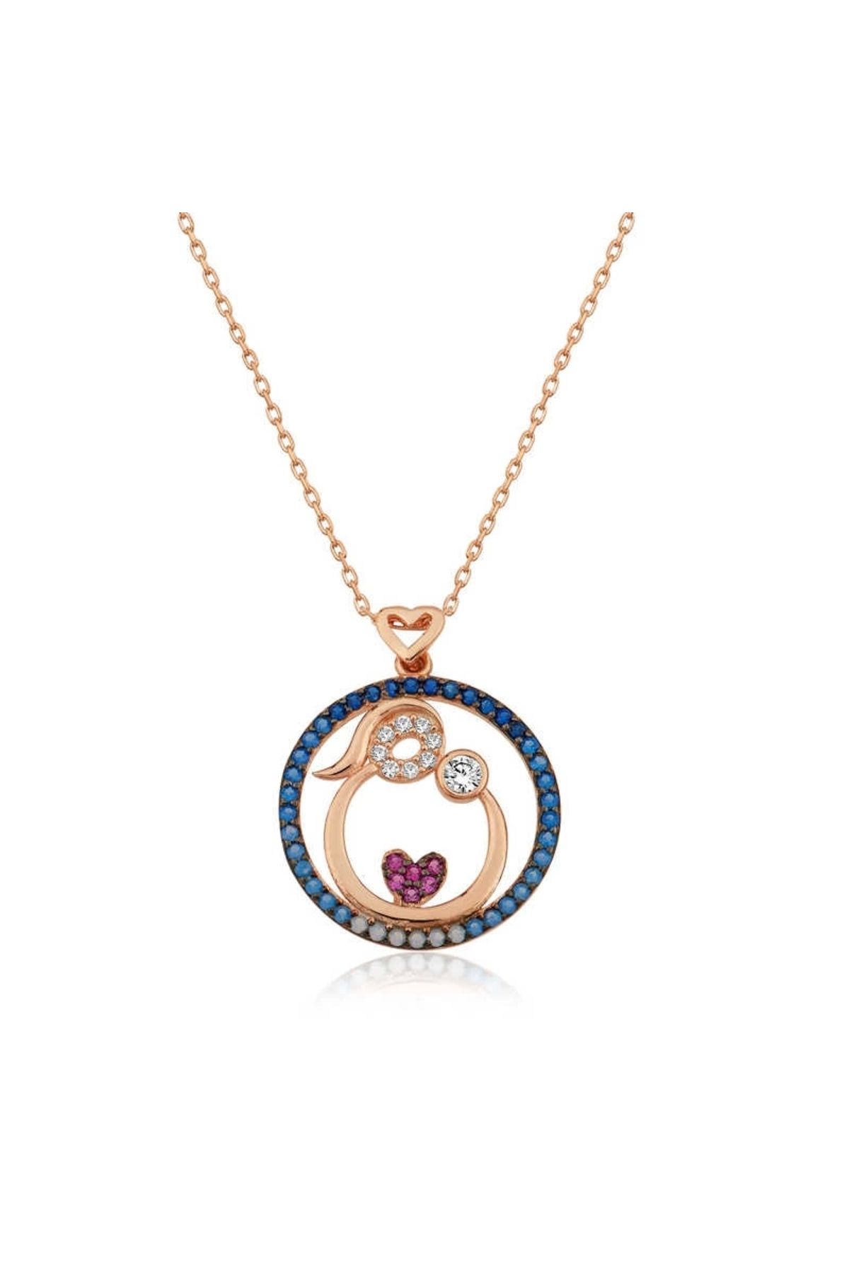luz&pos Gümüş Rose Anne Ve Bebek Sevgisi Kolye