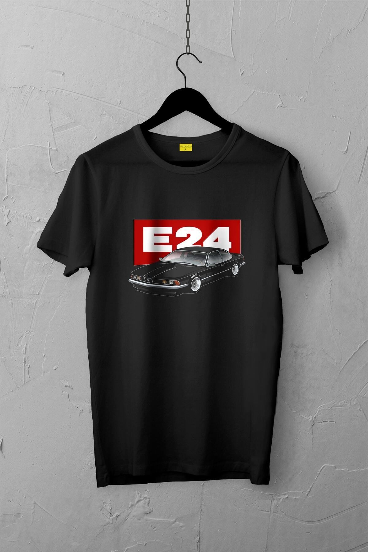 Pisa Art Bmw E24 Tasarımlı Tshirt , Unisex Premium, Çatlama Solma Yapmaz / Otomobil