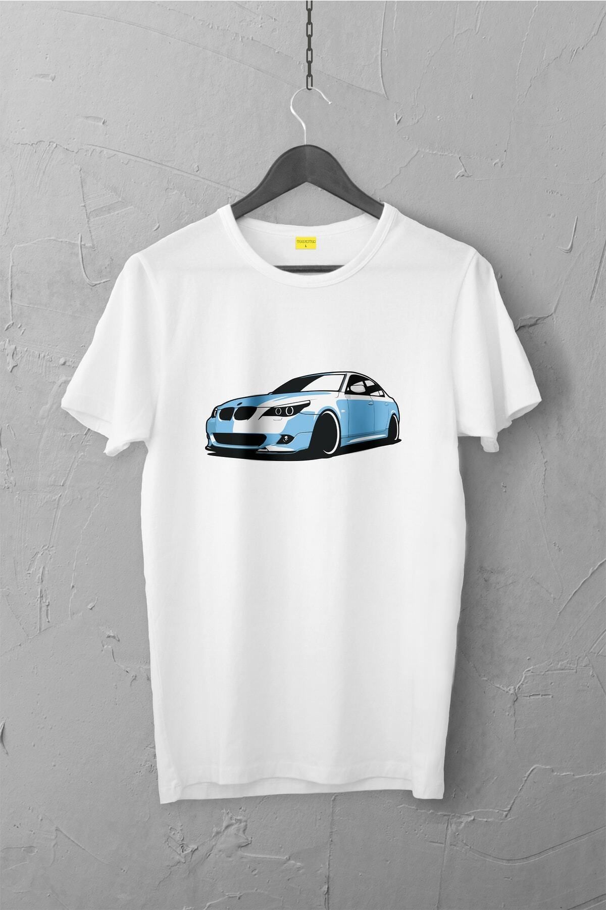 Pisa Art Bmw E60 Tasarımlı Tshirt , Unisex Premium, Çatlama Solma Yapmaz / Otomobil