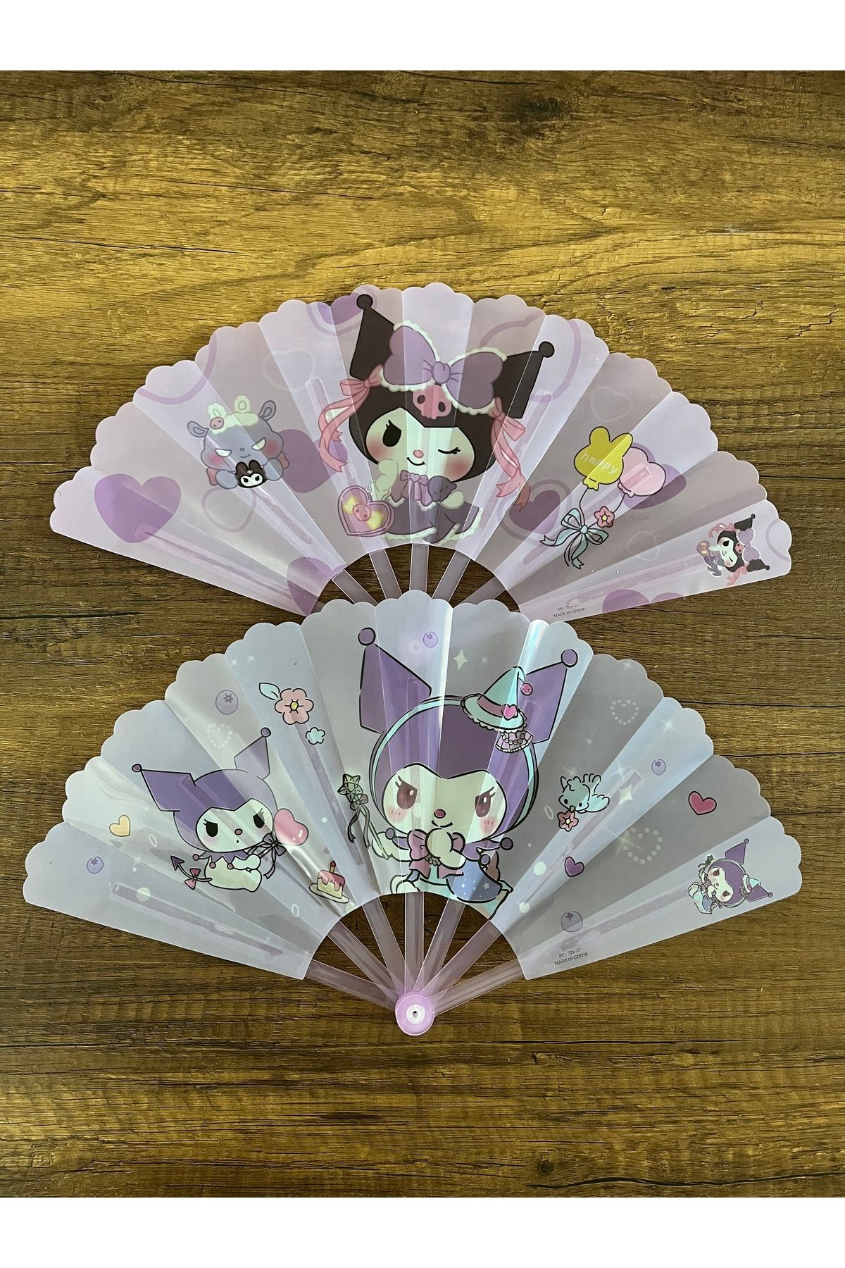 1 Adet Kız Çocuk Sanrio Kuromi Yelpaze