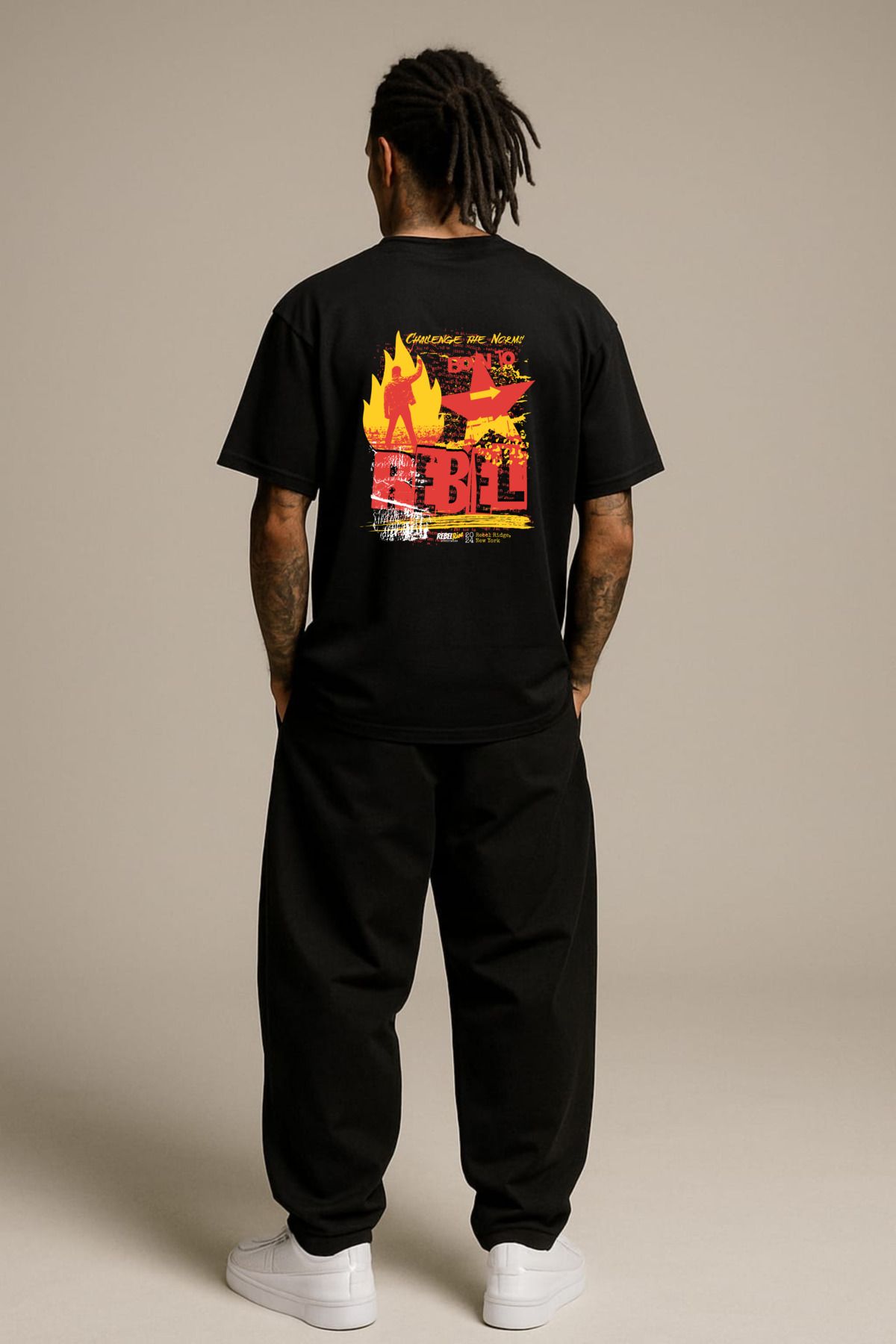MAYK STREETWEAR OVERSIZE TSHIRT - UNISEX REBEL BASKILI TSHIRT