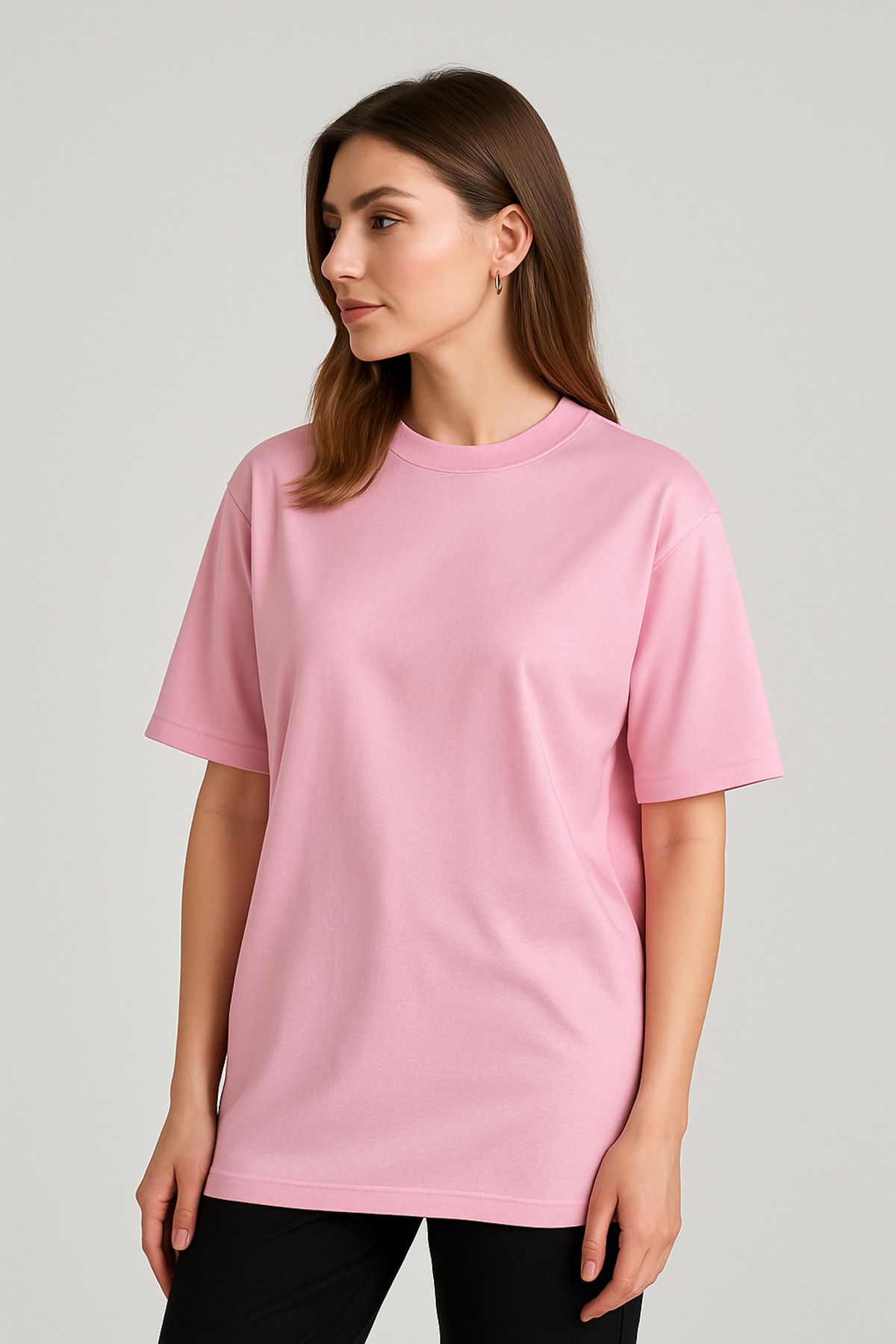 mosse Pembe Uzun Form Relaxed Fit T-Shirt – Pamuk