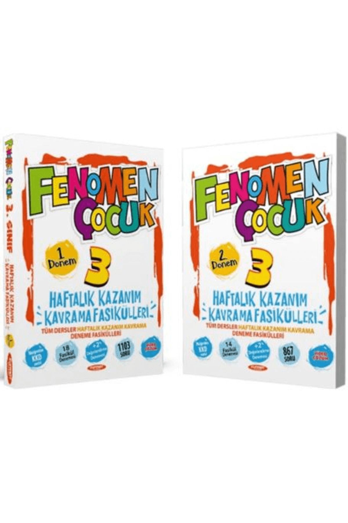 Kurmay Yayınları Fenomen Çocuk Tüm Dersler 3. Sınıf 1 ve 2. Dönem Set / Kolektif / Kurmay Yayınları / 4444444443772
