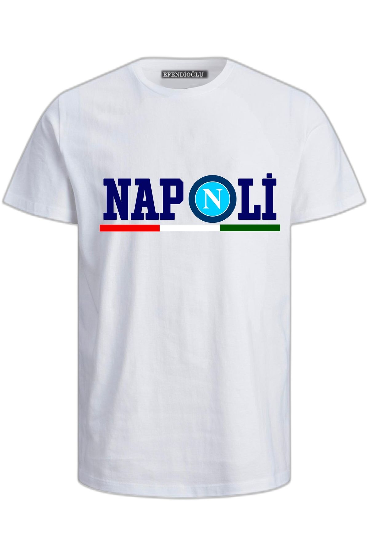 Efendioğlu Design SSC napoli baskılı erkek regular pamuklu t-shirt