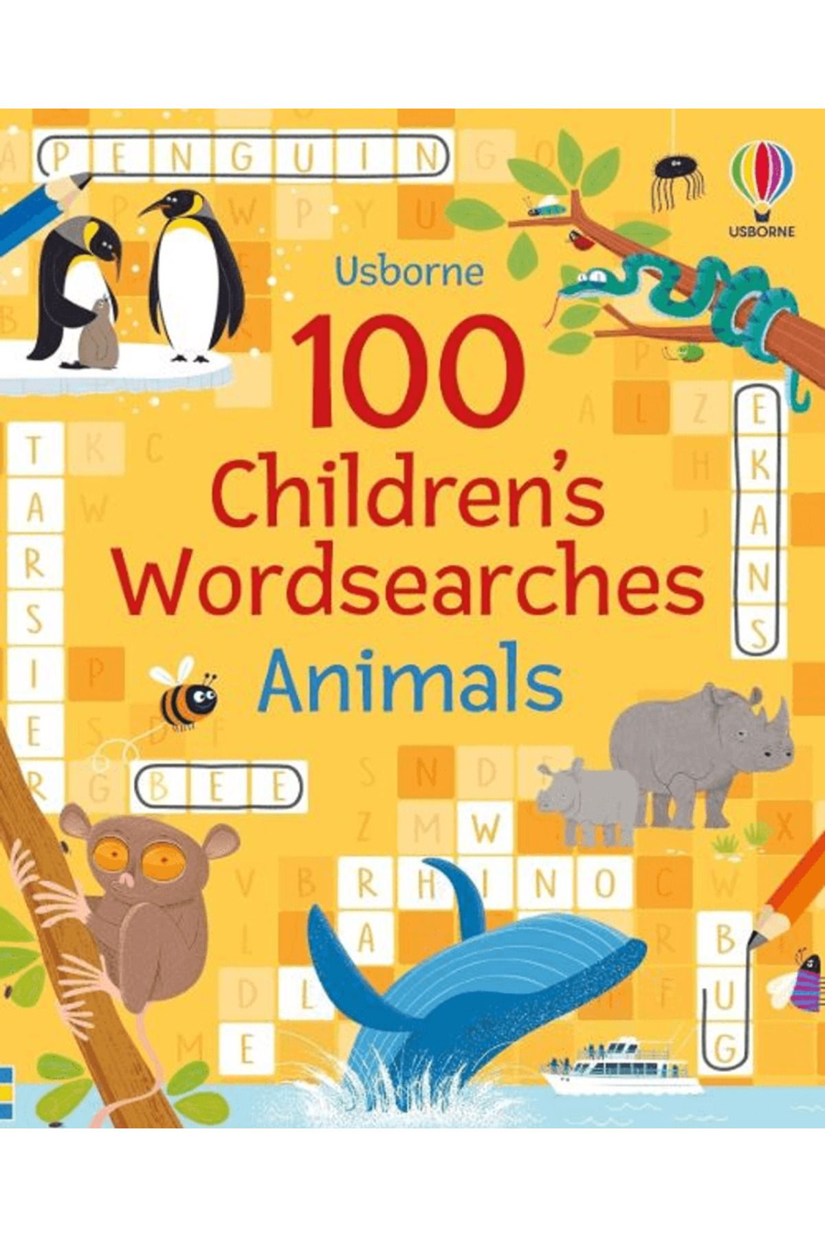 Usborne 100 Children's Wordsearches: Animals / Phillip Clarke / Usborne / 9781801312073