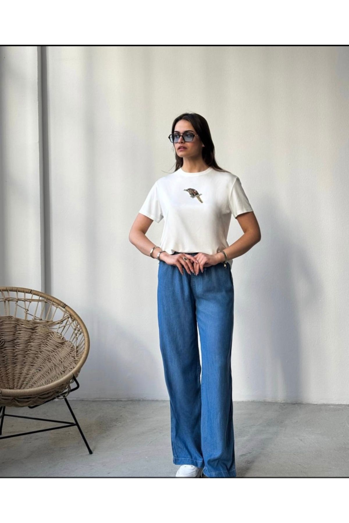 Butik Emsabutikk ince kot pantolon
