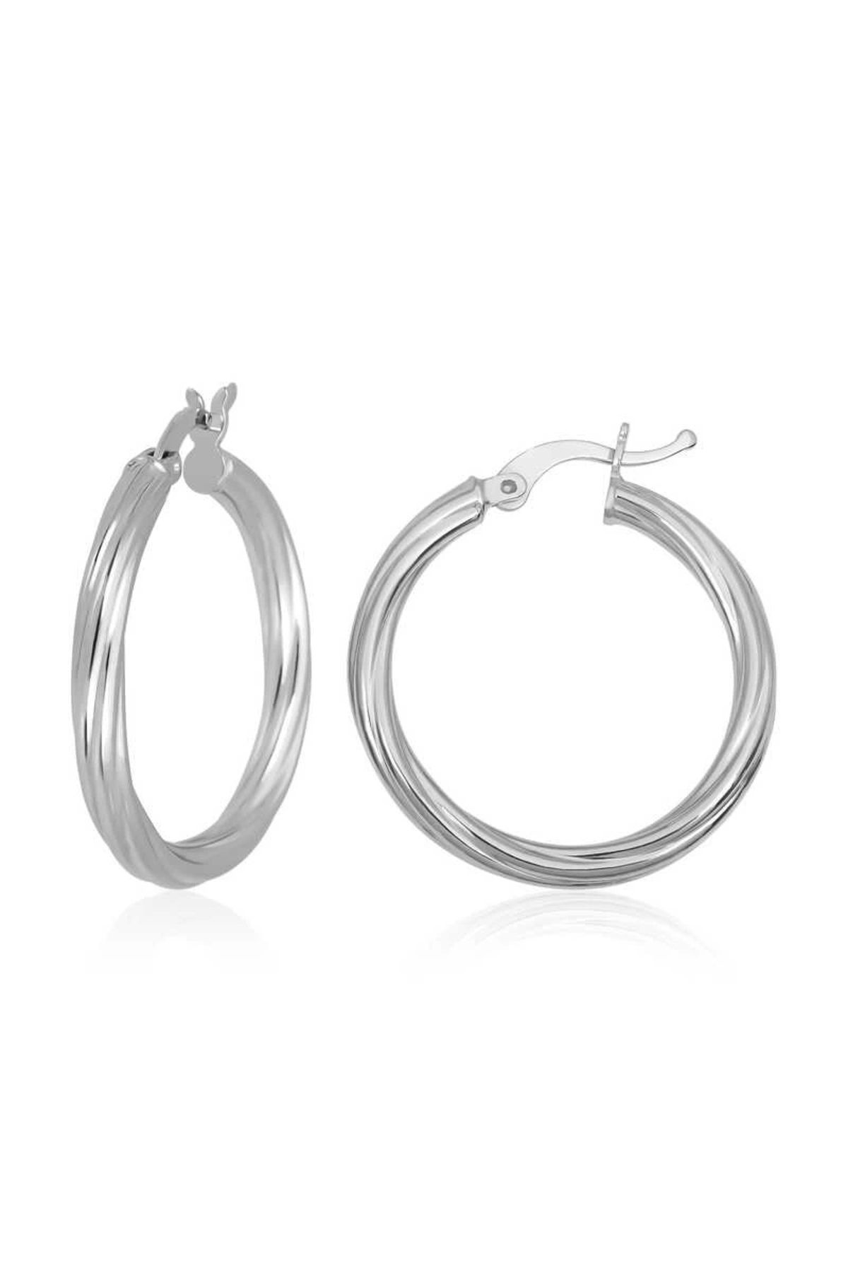 luz&pos Gümüş 3 Mm Burgu Şarnel Küpe