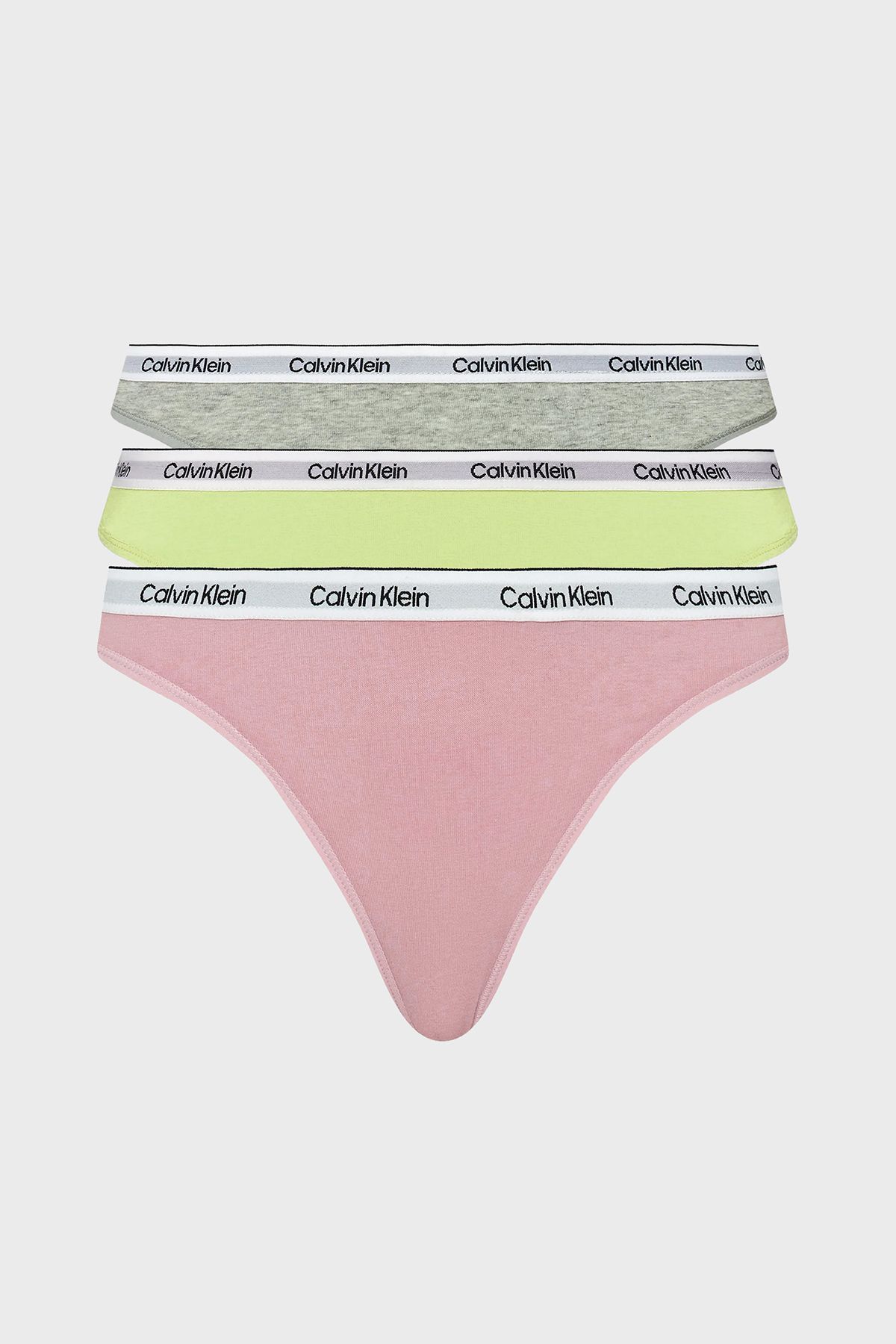 Calvin Klein Logolu Elastik Bel Bantlı Pamuklu 3 Pack Külot 000QD5209EWAB KÜLOT 000QD5209E WAB