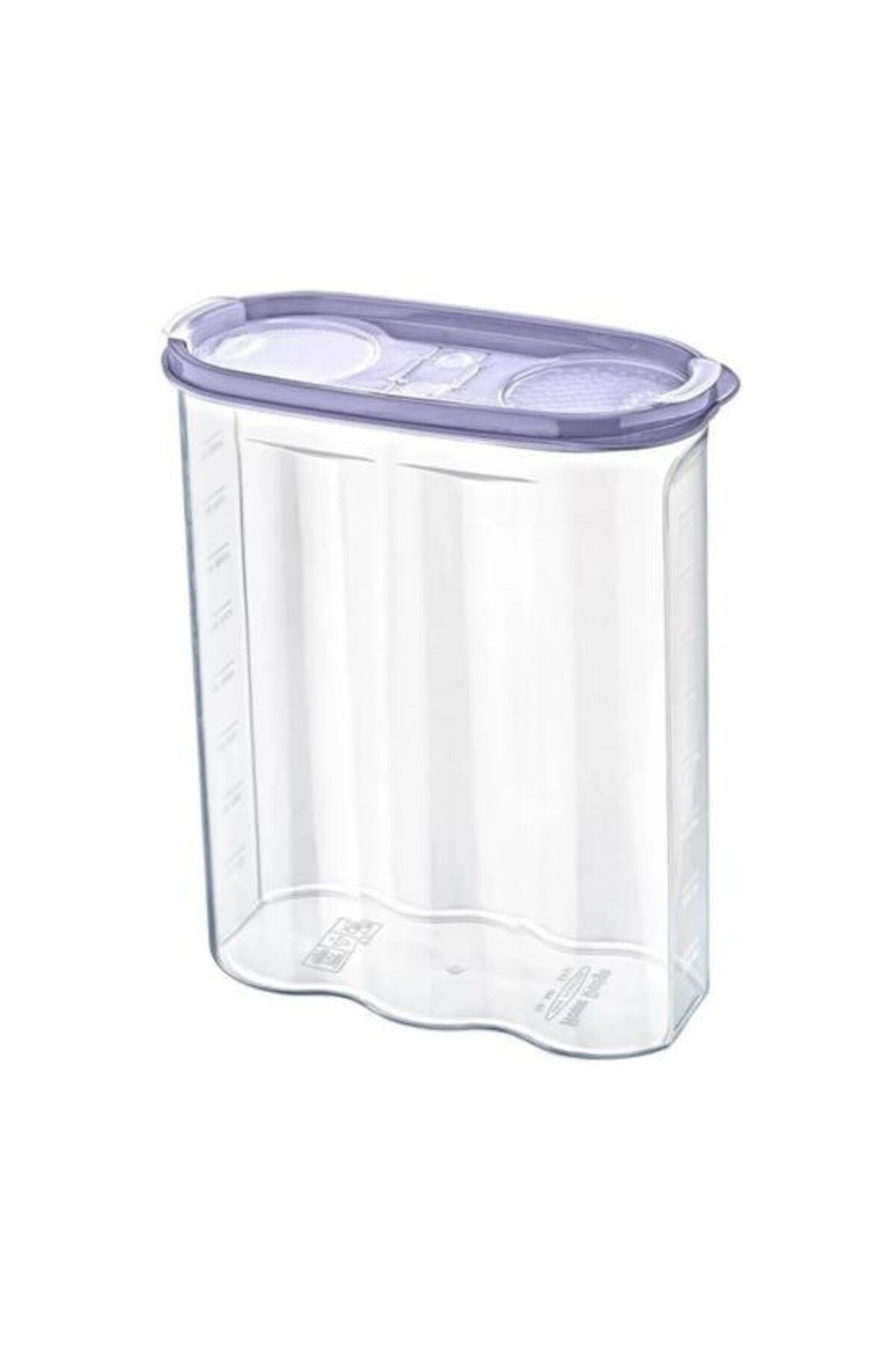 Vemora BUFFER® 2 Kapaklı Ölçekli Erzak Kuru Gıda Saklama Kutusu Kabı 2,4 Litre-SA940