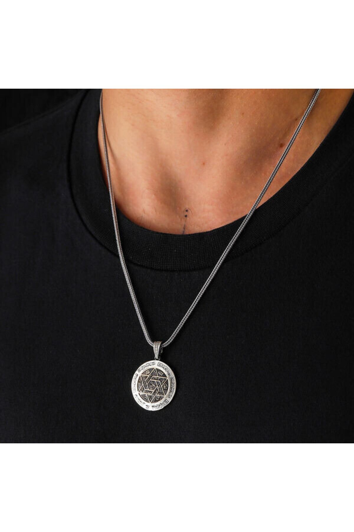 shop Azam Duası Çevşen Dualı Erkek 925 Ayar Gümüş Kolye