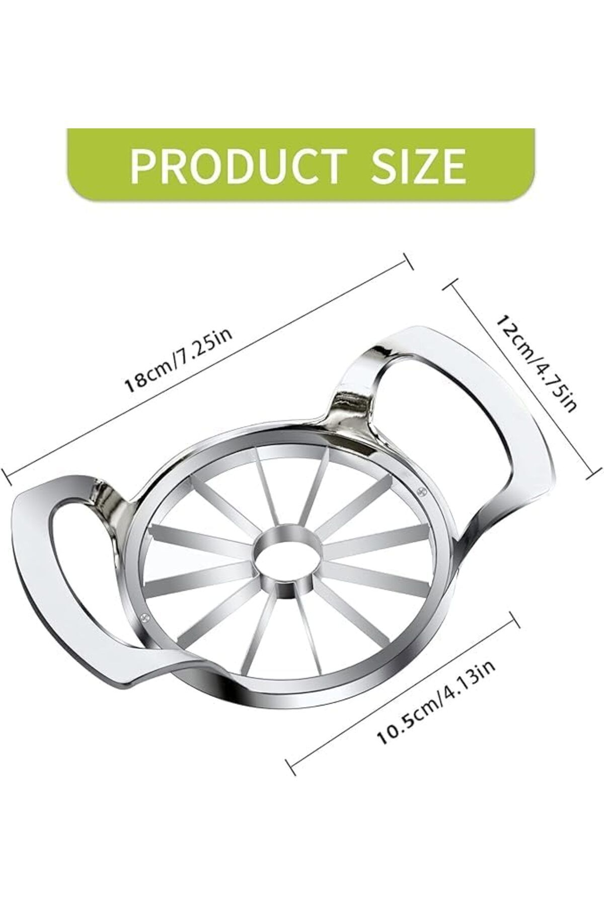 Generic-Tazweeq Apple Slicer, 12-Slice Apple Slicer Corer,Easy to Use, Time-Saving, Stainless Steel Apple C 4