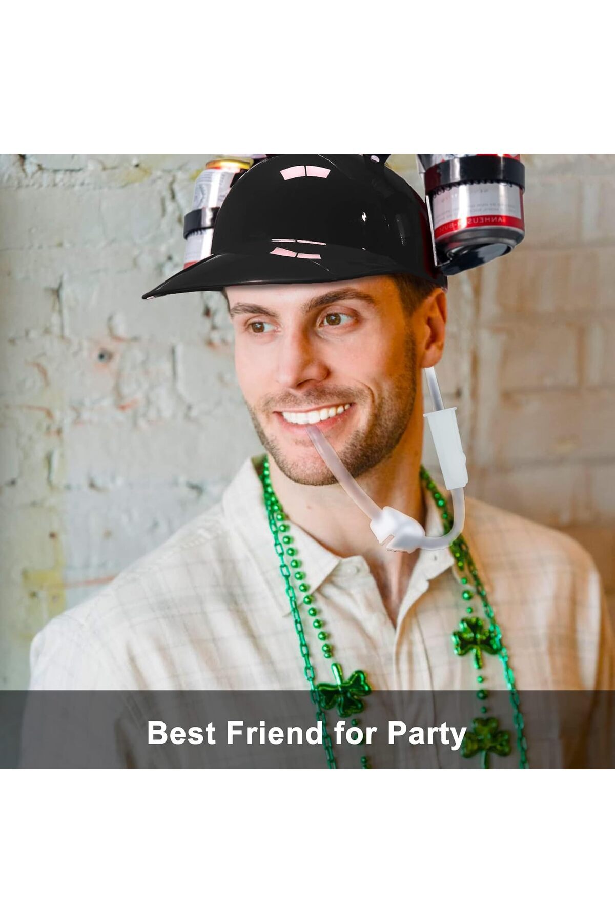 Generic-Drinking Helmet Cap, Beverage Hat, Fun Soda Can Helmet For Parties, Headpiece for Drinks, Beverage 4