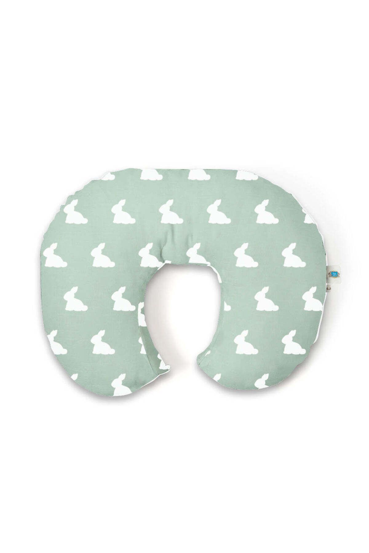 DEUX LAPINS %100 Pamuk Müslin Bebek Emzirme Destek Yastığı - Mono Lapin Matcha Green