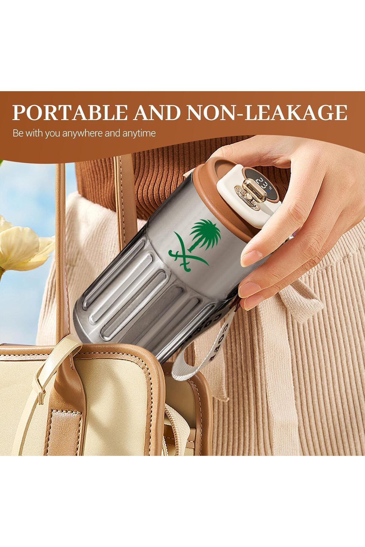 Generic-Insulated Coffee Mug with Temperature Display, Portable Coffee Mug with LED Temperature Display, La 4