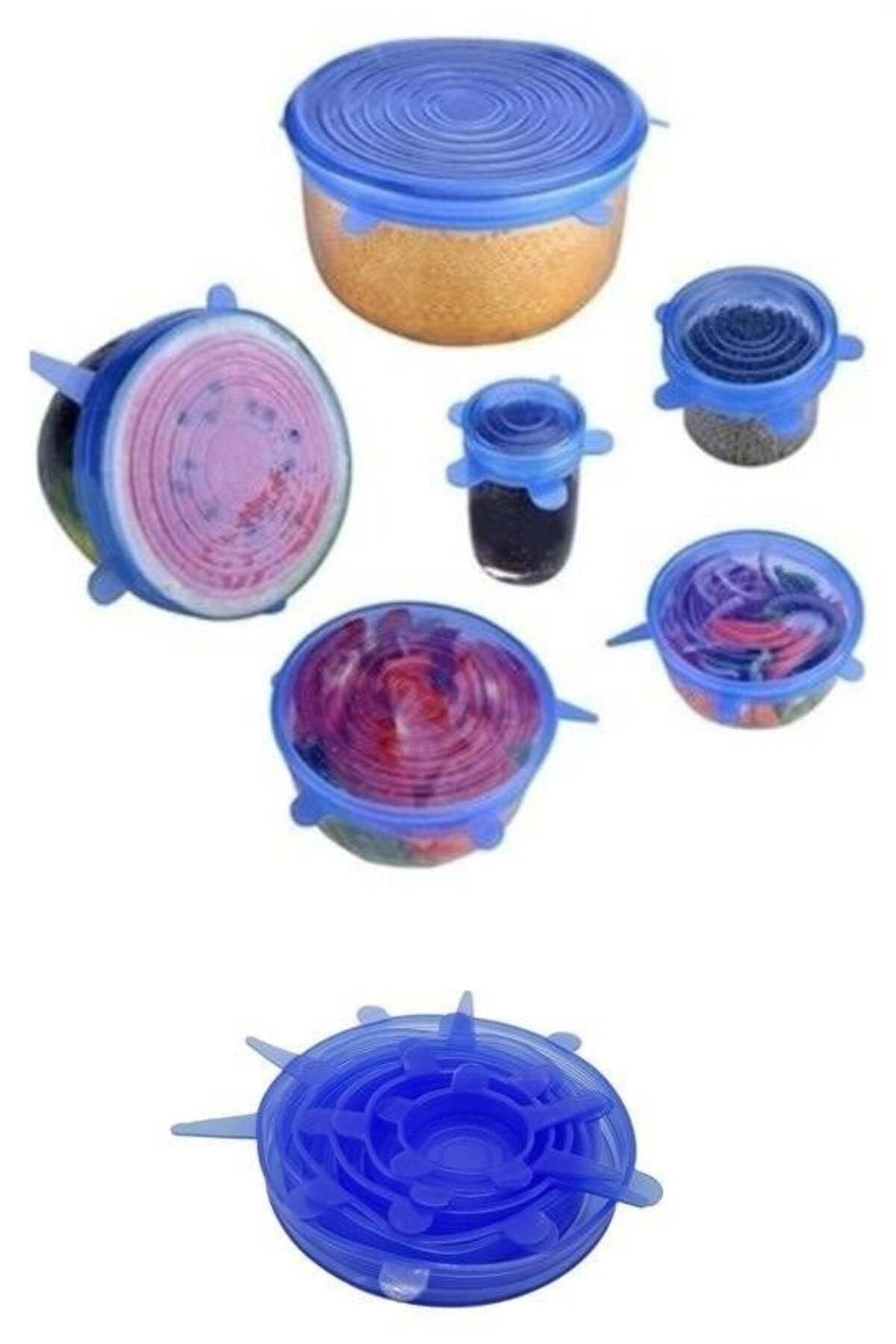 swilex Tazeliği Koruyan 6lı Silikon Streç Gıda Saklama Koruma Kapakları
