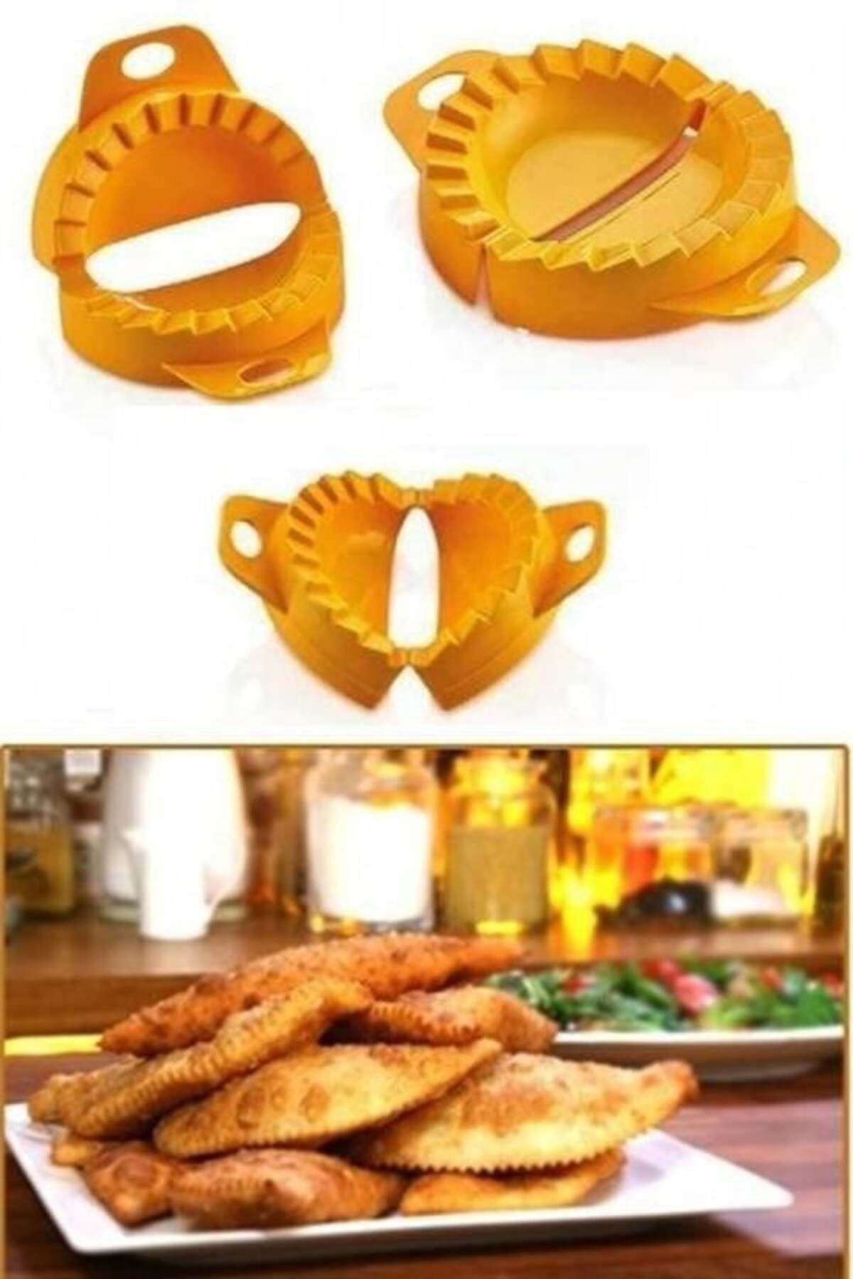 swilex 3lü Çiğ börek kurabiye Hamur İşi Ravioli Kesme Kalıbı Aparatı