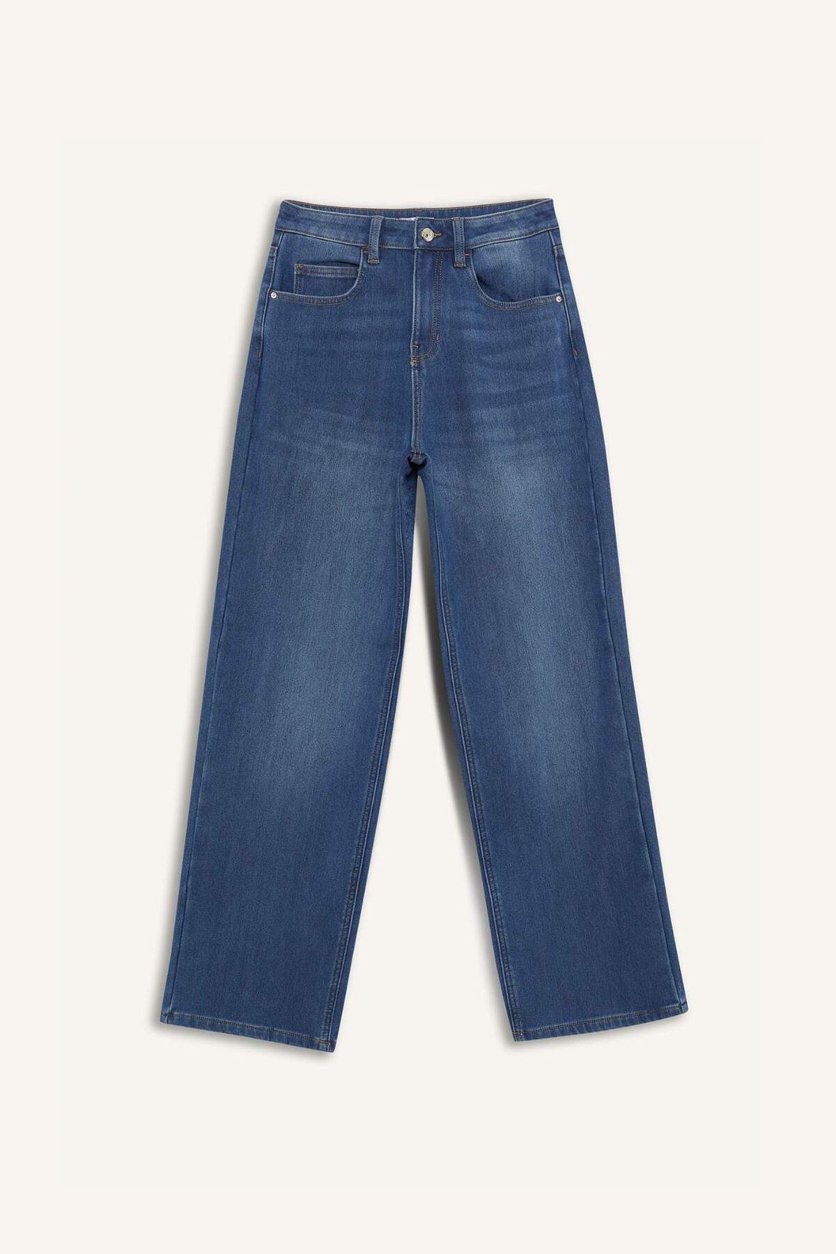 DeFacto Relax Fit Yüksek Bel Uzun Jean Pantolon C9615AX24WN