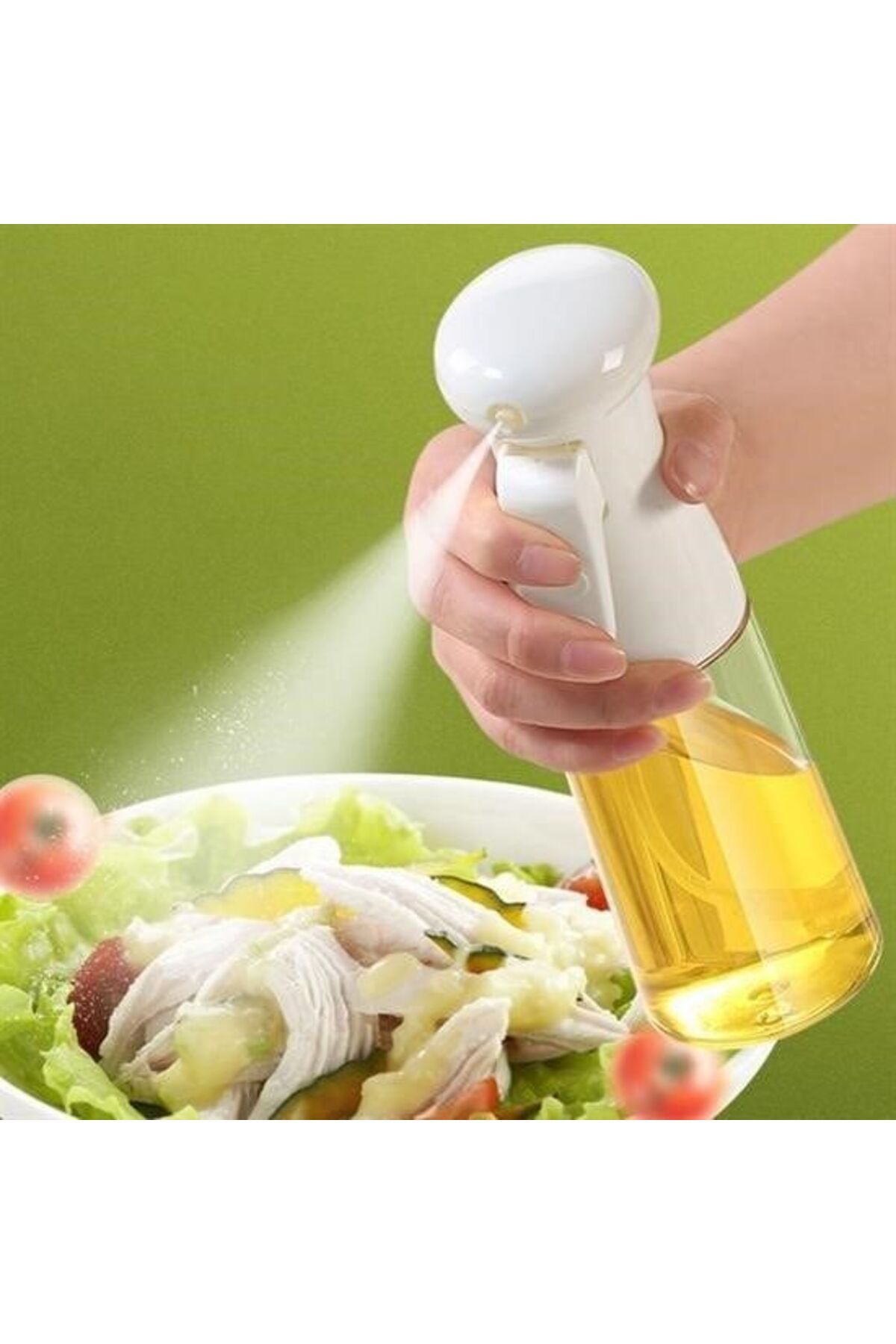 swilex Çok Amaçlı Cam Şişe Püskürtmeli Dağıtıcı Yağdanlık Limonluk Sirke Sosluk Spreyi Beyaz