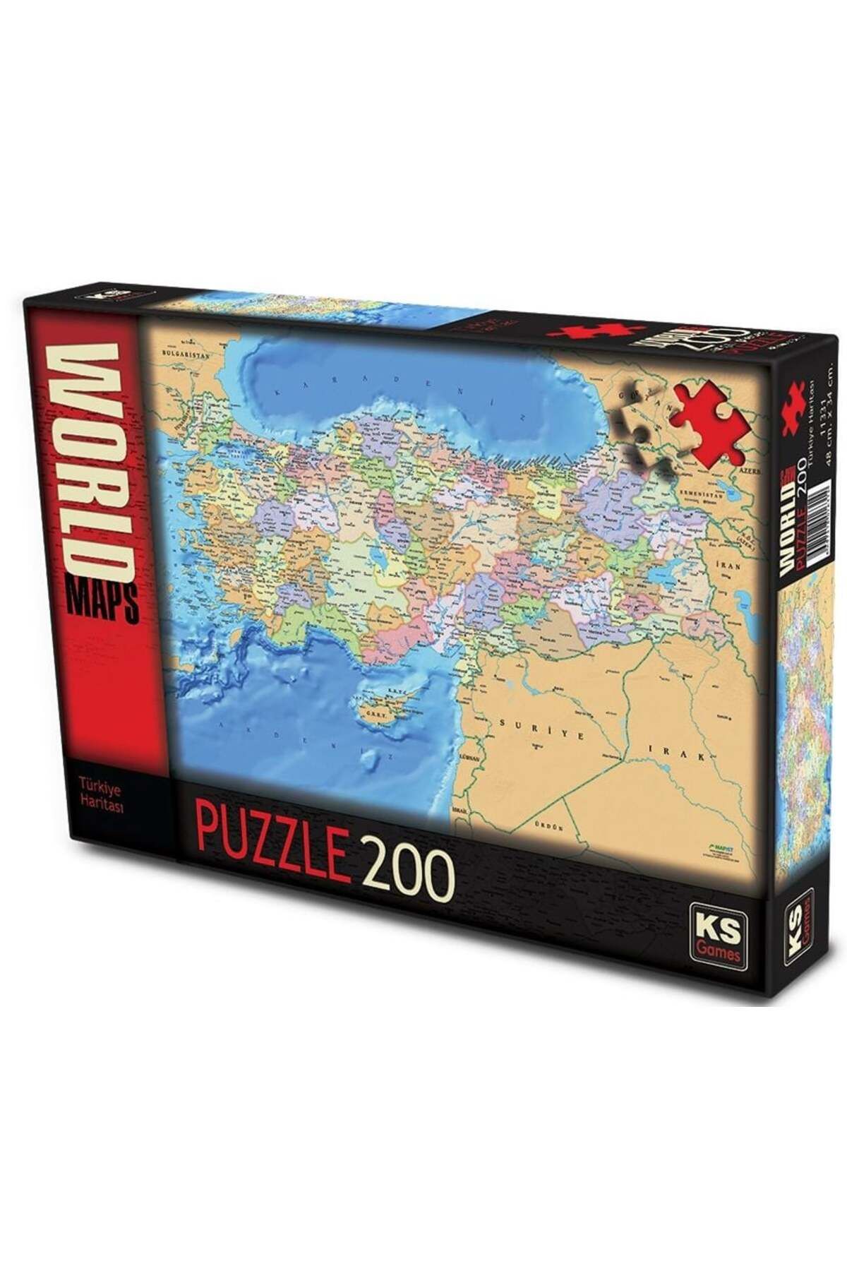 swilex Puzzle 200 Parça Türkiye Siyasi Haritası
