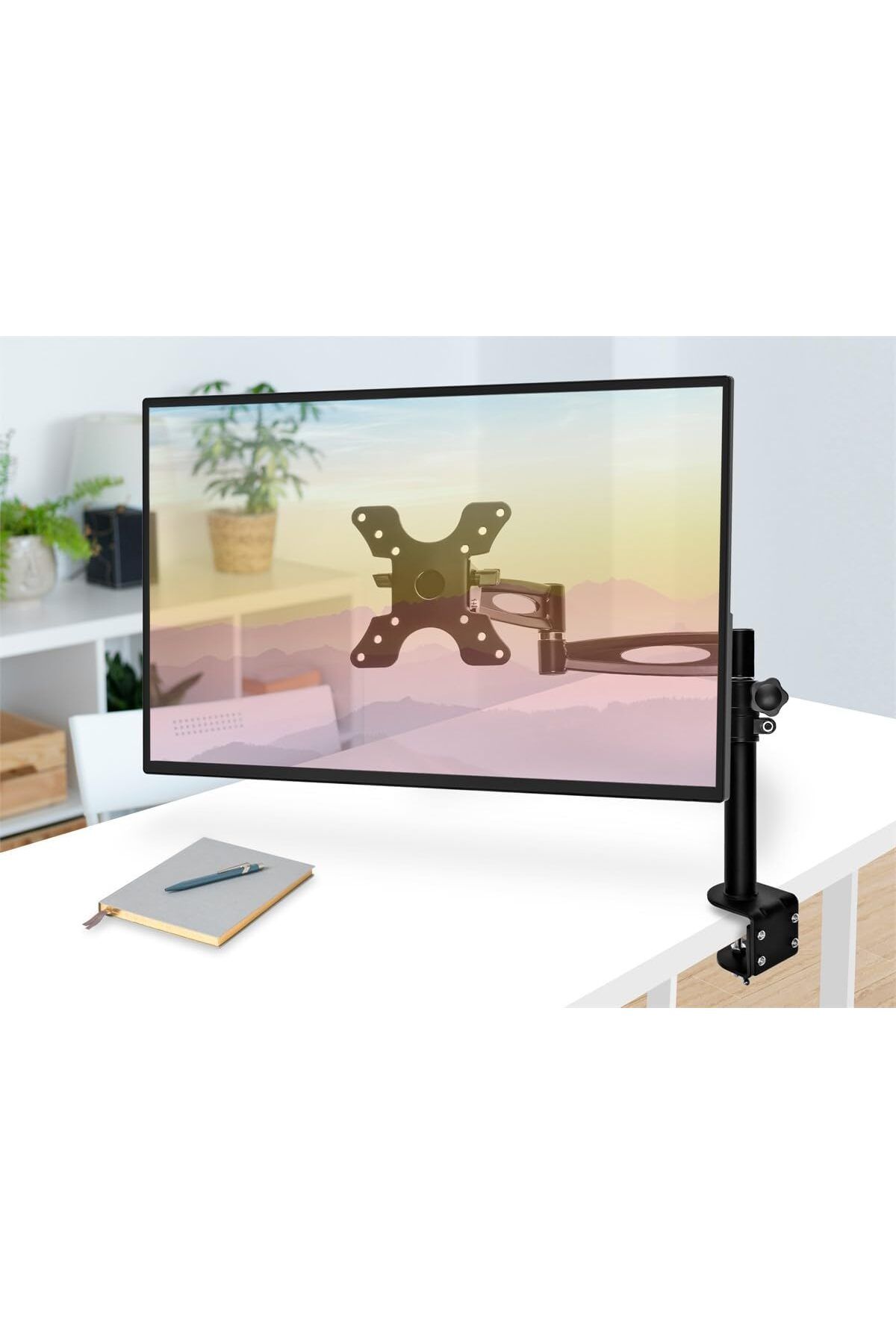 Generic-Monoprice 105402 3-Way Adjustable Tilting Monitor Desk Mount Bracket, Black 6