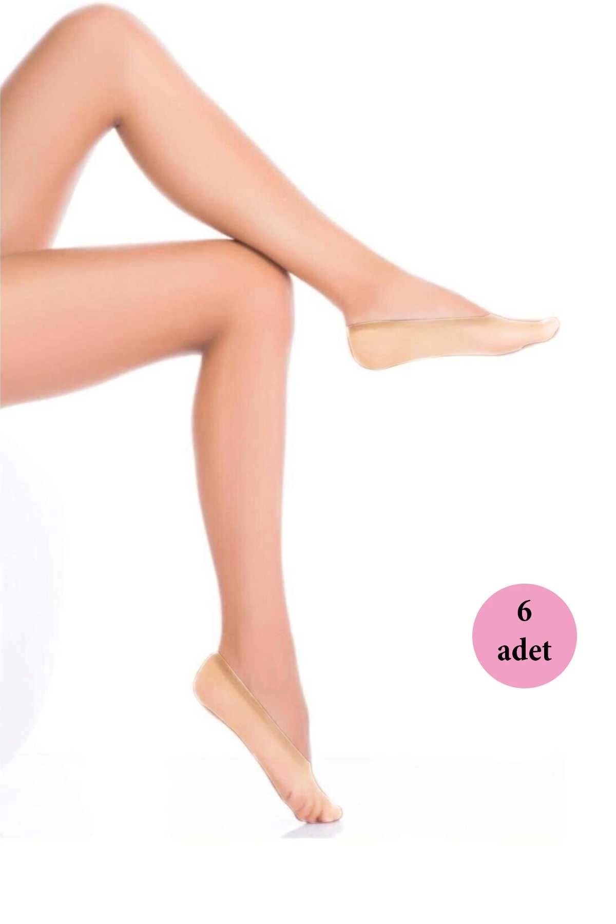 PRATİKOBA 6 Adet Microfiber Suba Kadın Babet Çorap Sahra 51