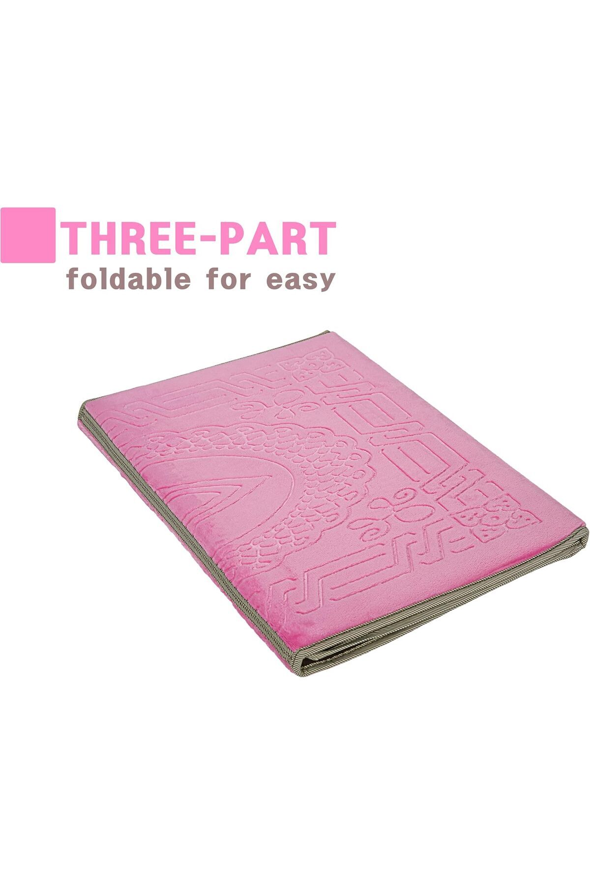 سجادة صلاة مع دعم للظهر/كرسي أرضي قابل للطي للتأمل وجيب للحمل