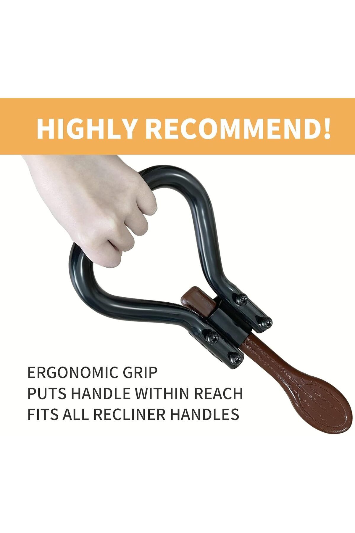 Generic-TERRIFI Recliner Handle Extender, Heavy Duty Steel Recliner Lever Extender for Lazy Boy, Oversized 4