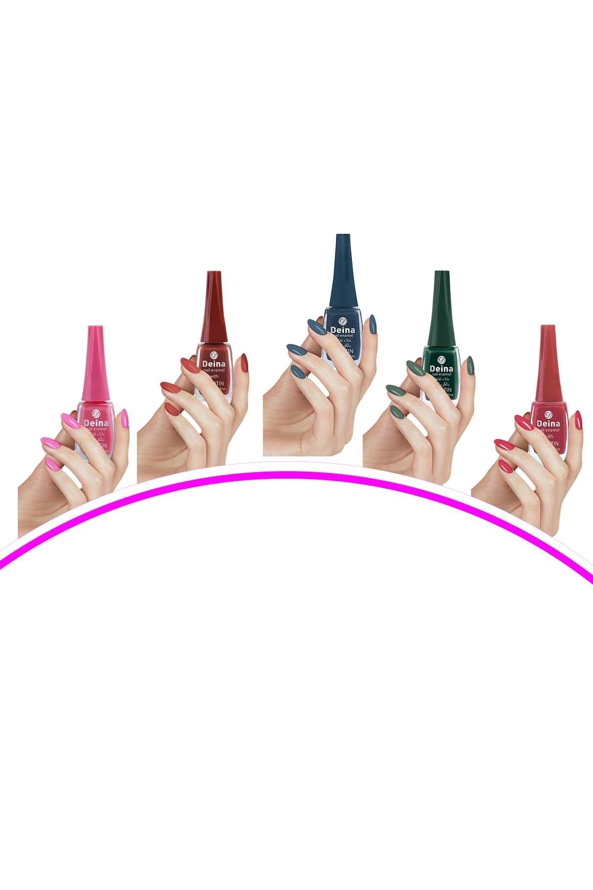 PRATİKOBA 5 Adet Keratinli Besleyici Oje 14 ml SET1