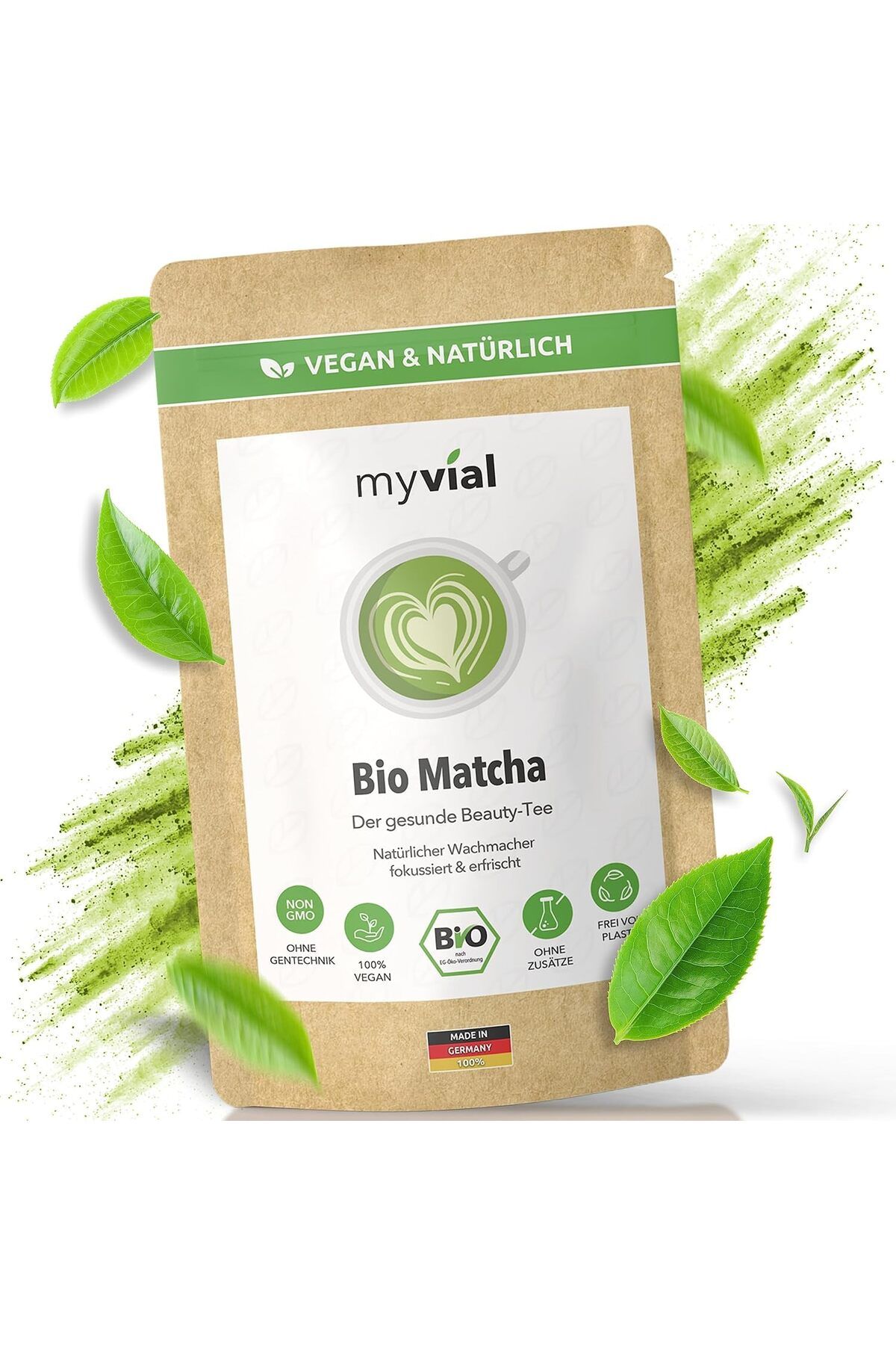 myvial Organik Japon Matcha Tozu 100g Kagoshima Menşeli Vegan Katkısız Plastik İçermez