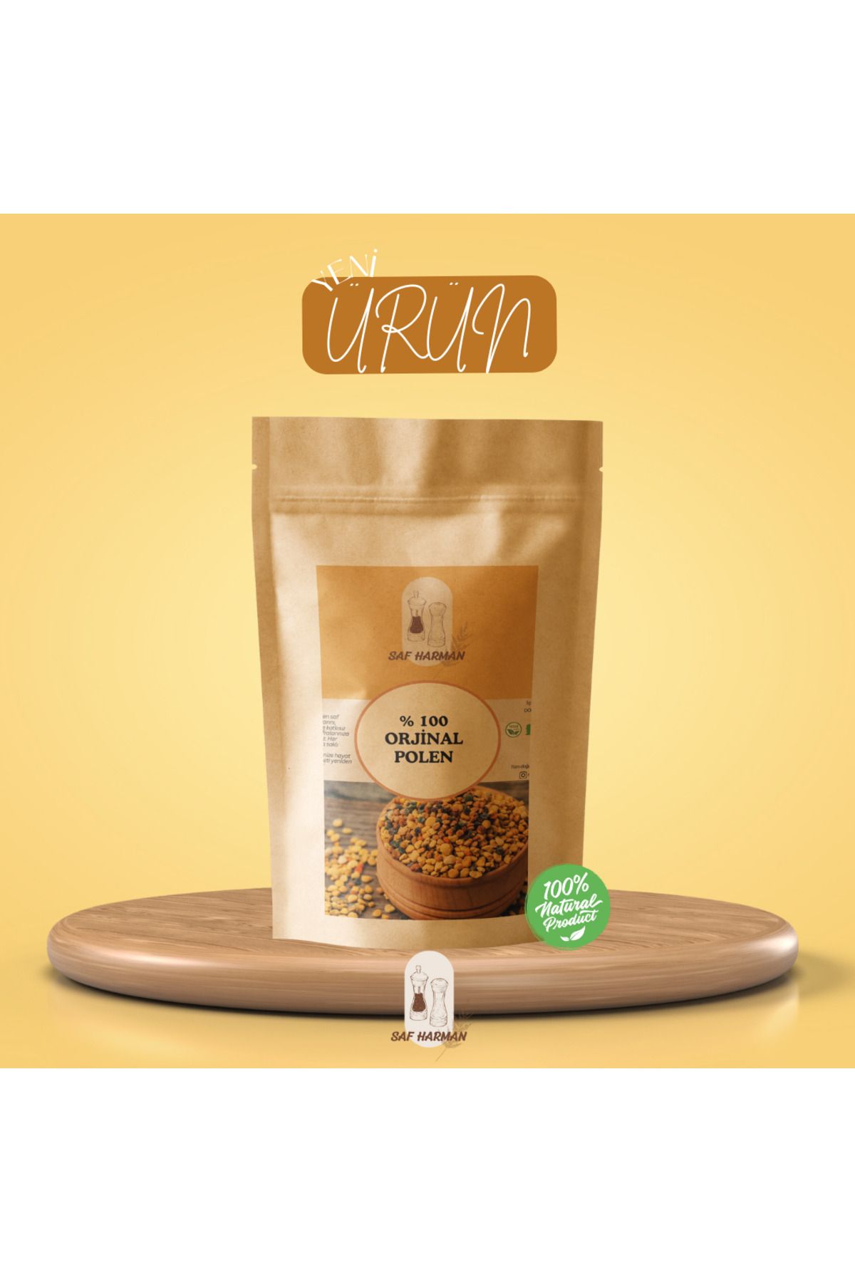 Saf Harman % 100 Doğal Arı Poleni 100 GR