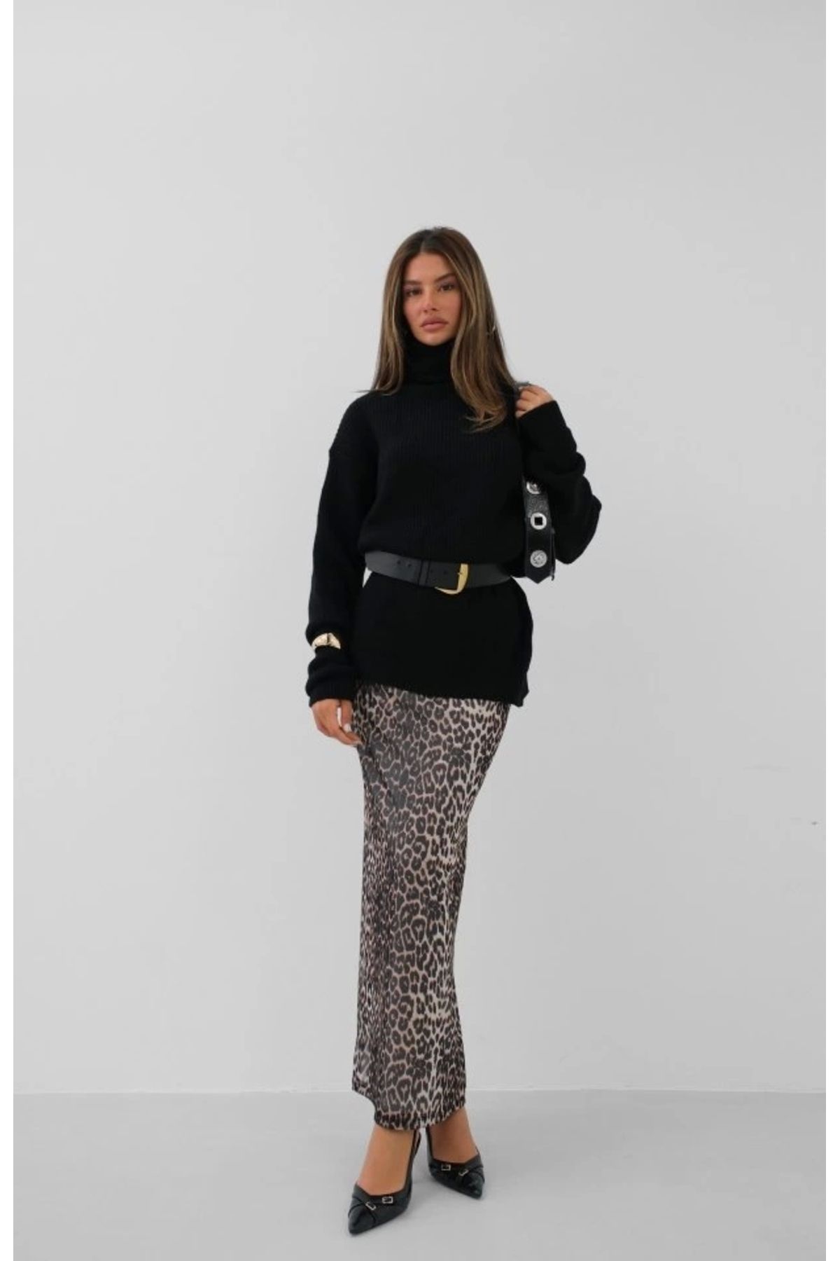 nedo7 Oversize Balıkçı Yaka Triko Tunik
