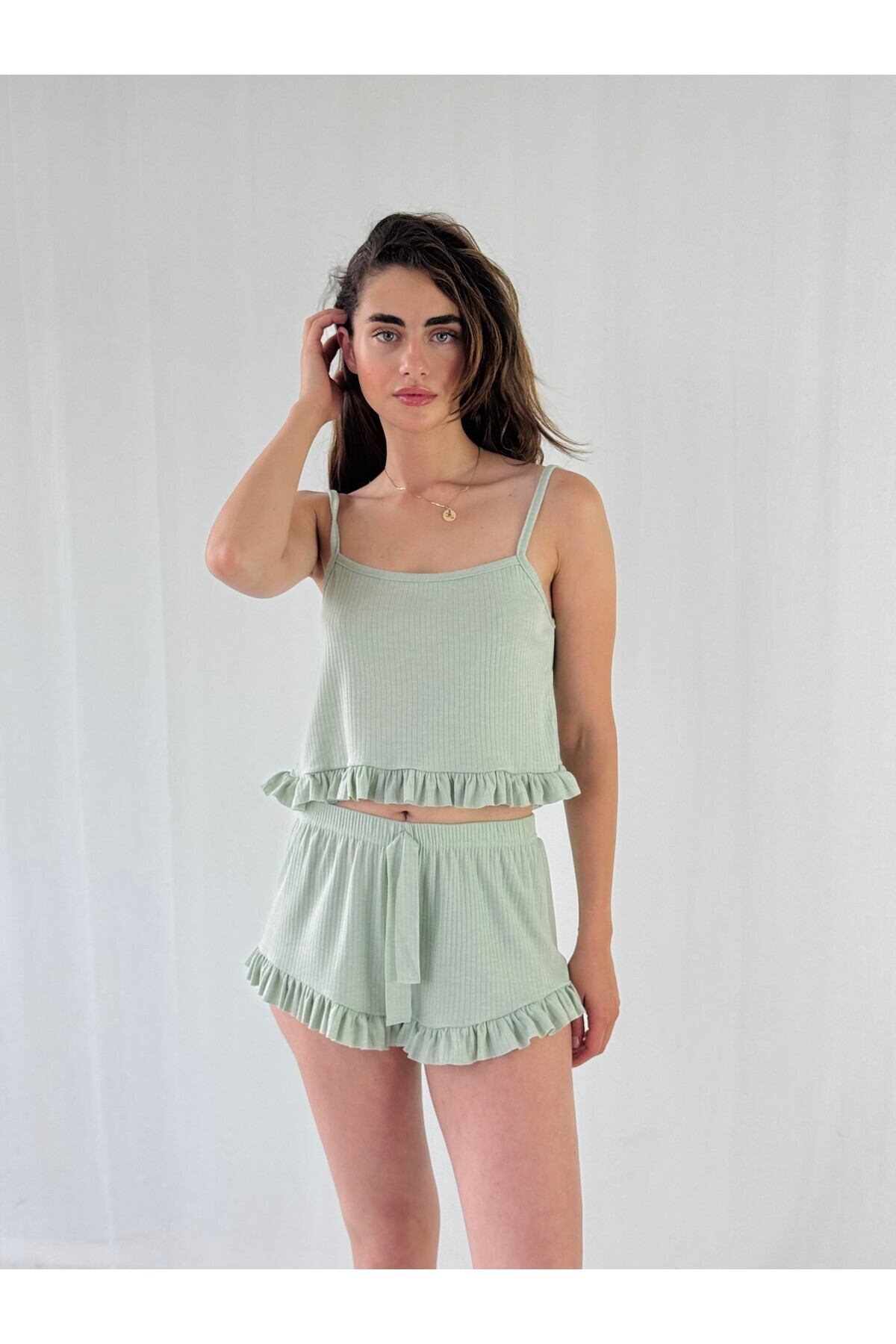 Retrobird-Pajama Set with Shorts Home Set Women Çağla 4