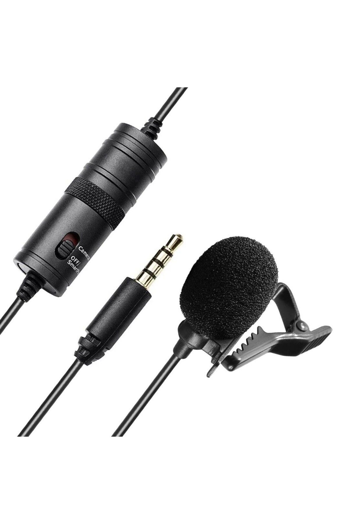 Genel Markalar Haiki HK-401 Profesyonel Youtuber Kamera Telefon Yaka Mikrofonu (6 Metre Kablolu)