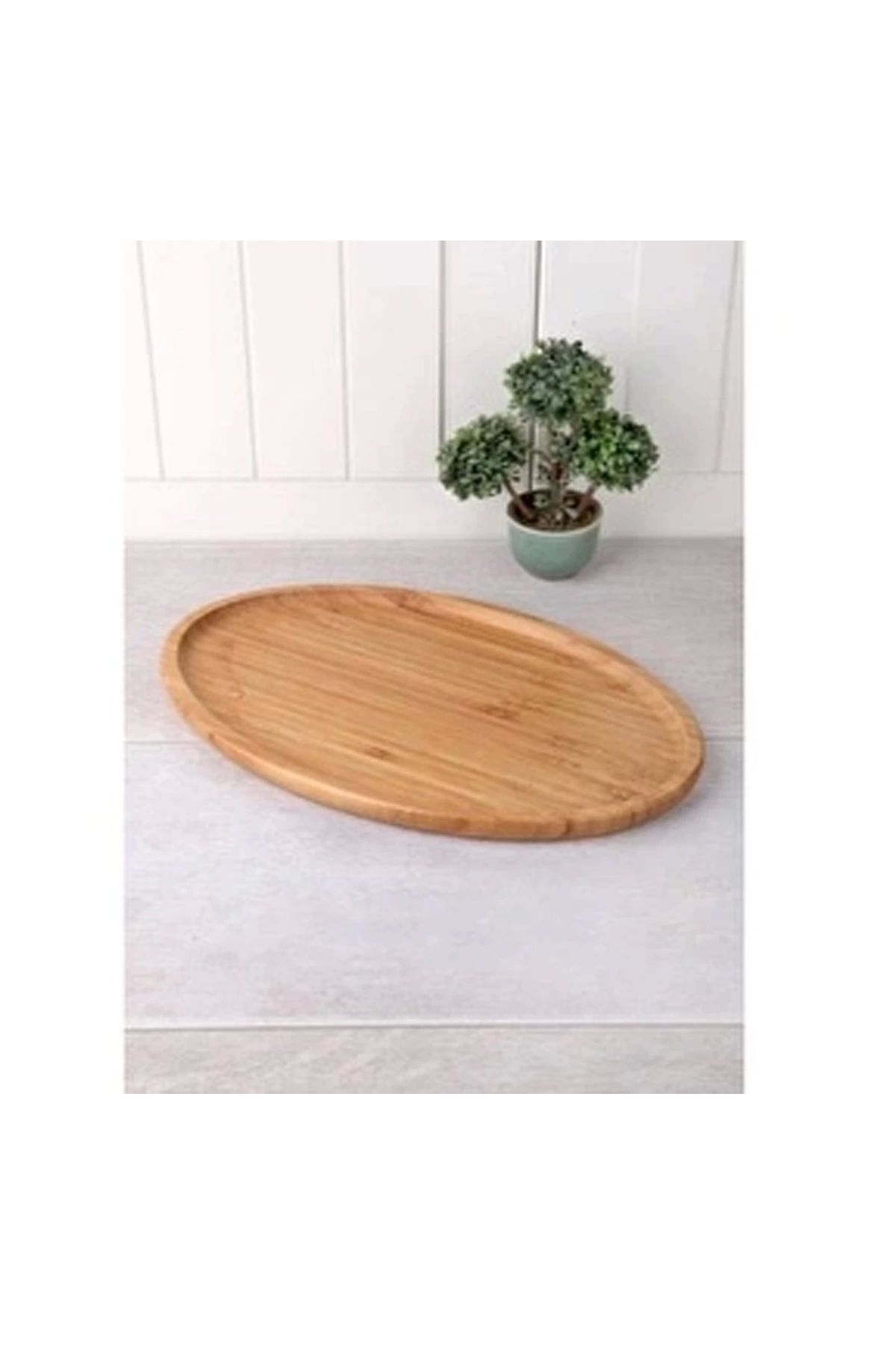 PRATİKOBA Bambu Sunum Tabağı 28x18 cm Bls Bs-2818