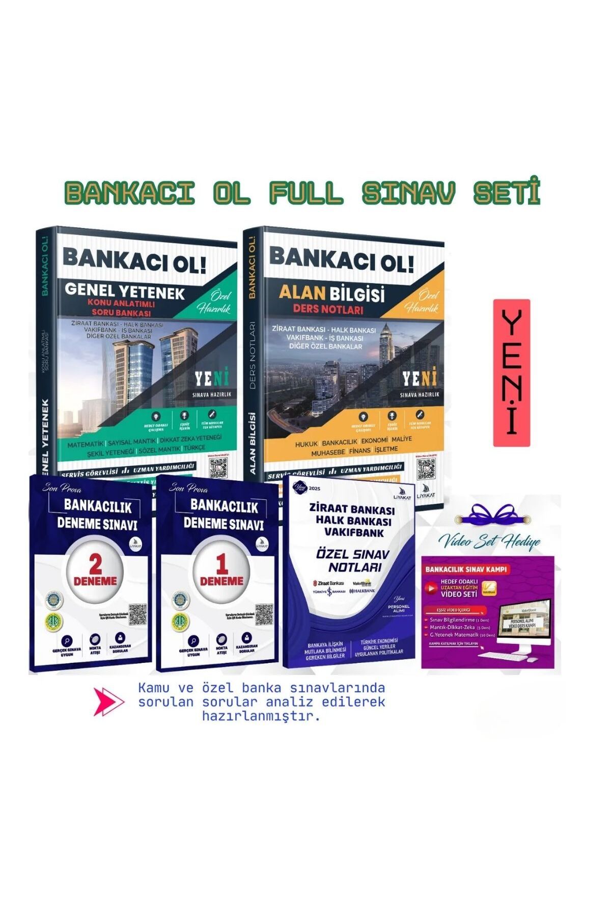 Liyakat Yayınları BANKA SINAVLARINA HAZIRLIK-ALAN BİLGİSİ DERS NOTLARI+sınav notu+ÇÖZÜMLÜ DENEME
