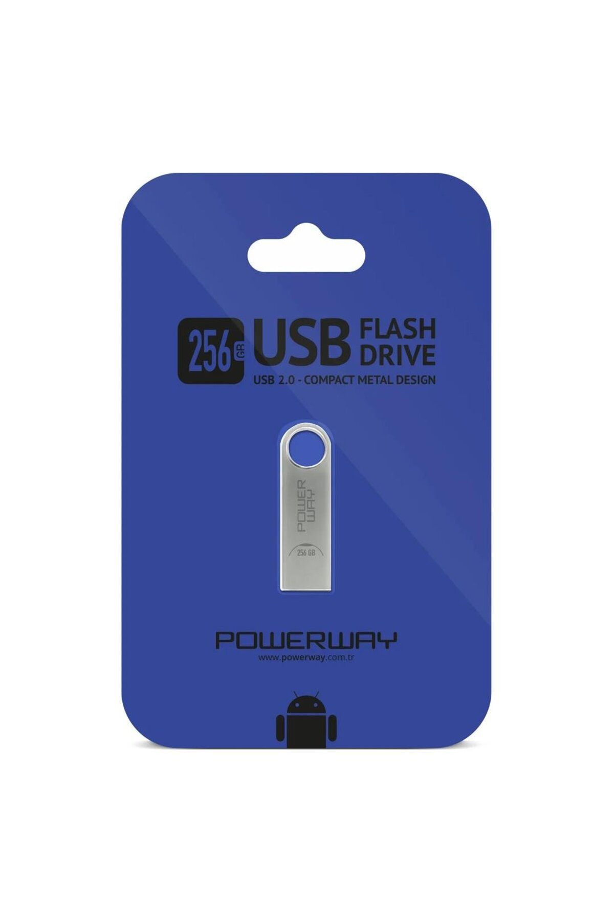 Powermaster-Powerway 256Gb Metal Flash Memory 2.0 USB Memory 1