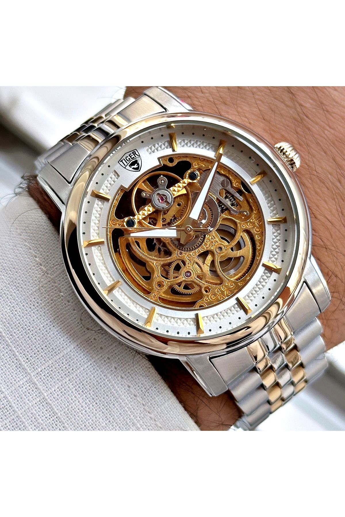 Tiger TİGER ERKEK KOL SAATİ TI-592HO 42MM-46MM METAL-GOLD