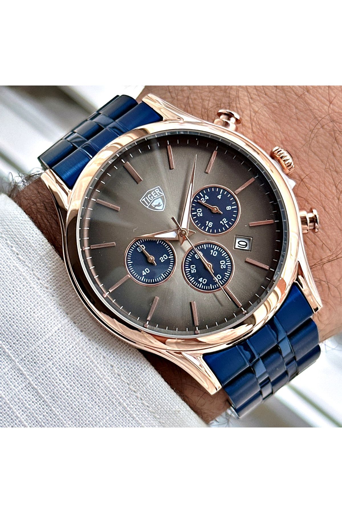 Tiger TİGER ERKEK KOL SAATİ TI-619AY 42MM-46MM Siyah
