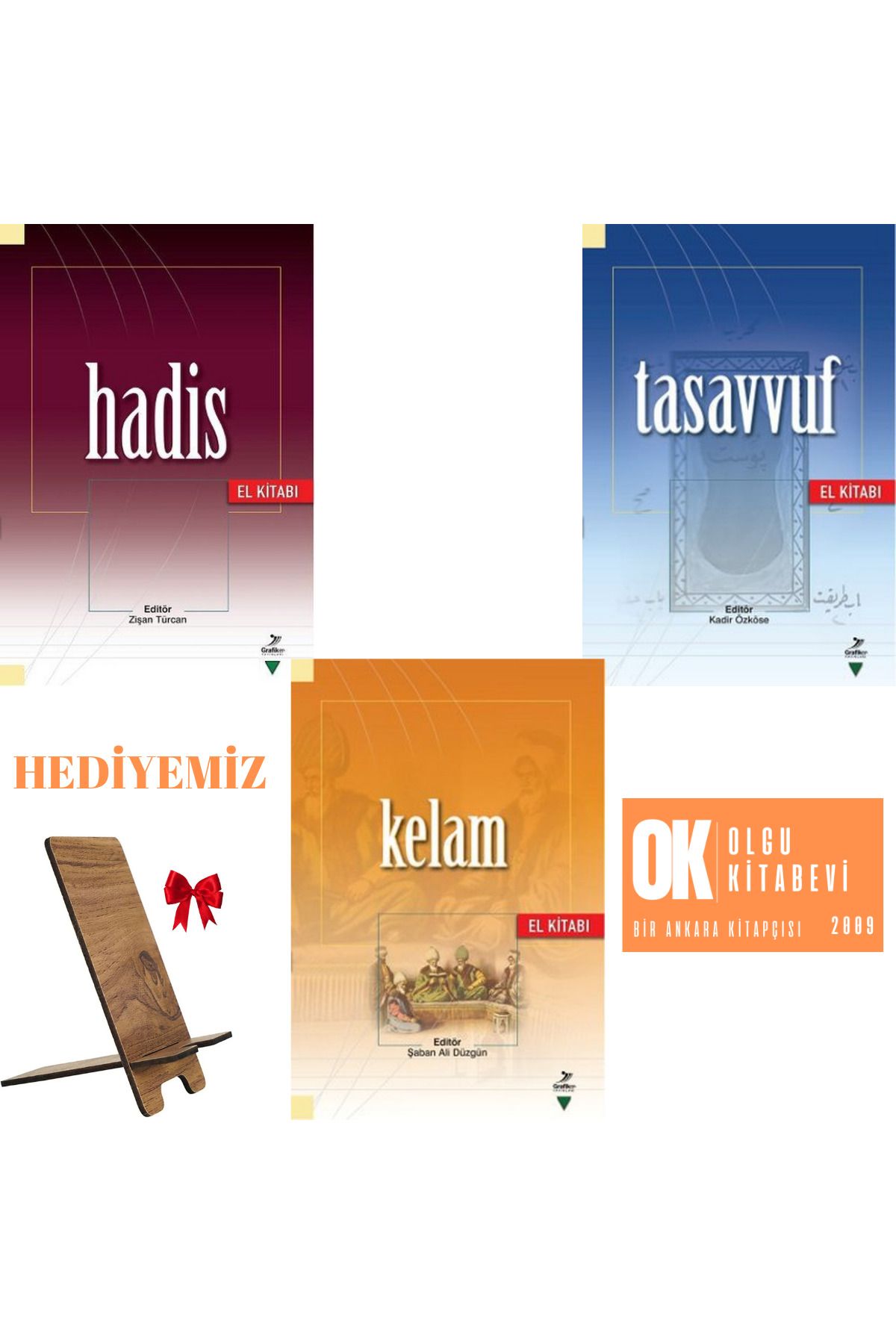 Grafiker Yayınları Hadis El Kitabı - Tasavvuf El Kitabı - Kelam El Kitabı / 3 kitap set ( telefon tutucu hediyemiz)