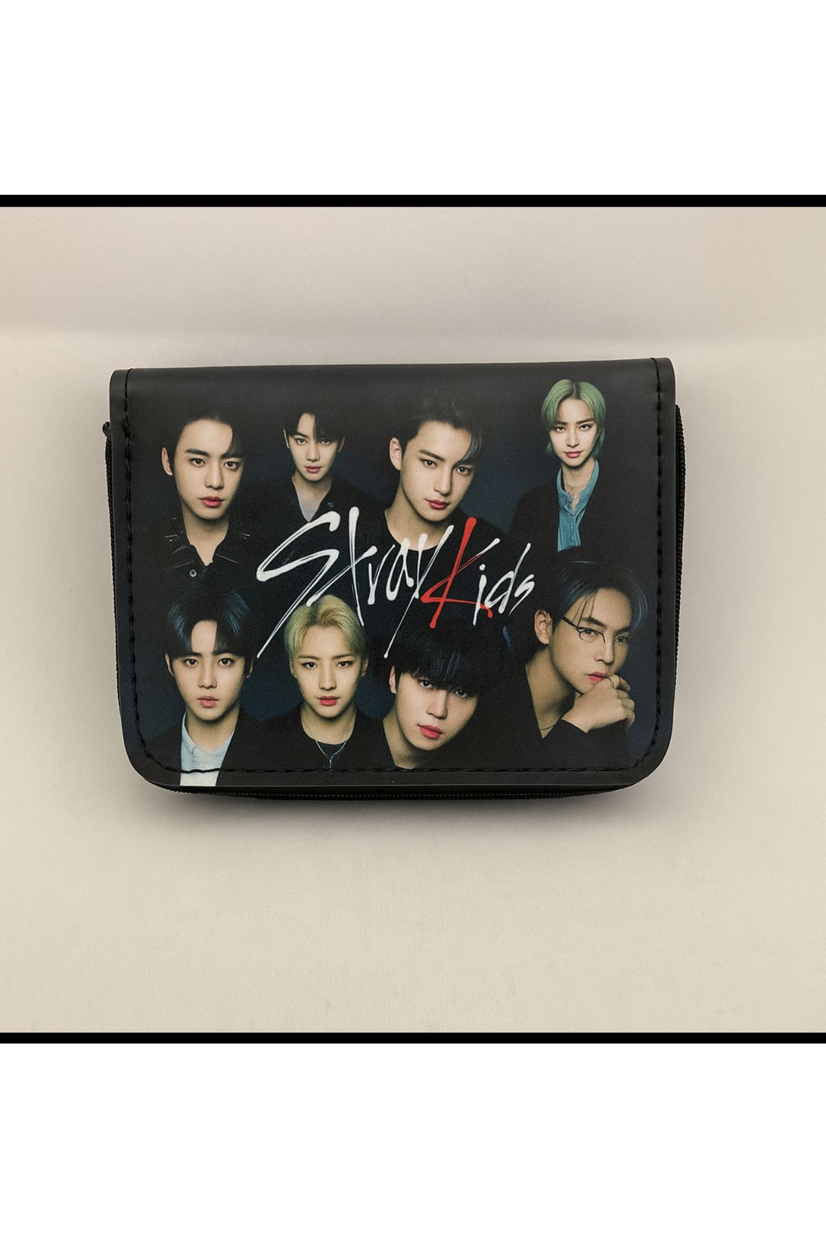 facnspt Stray Kids K-Pop Grup Baskılı Fermuarlı Cüzdan