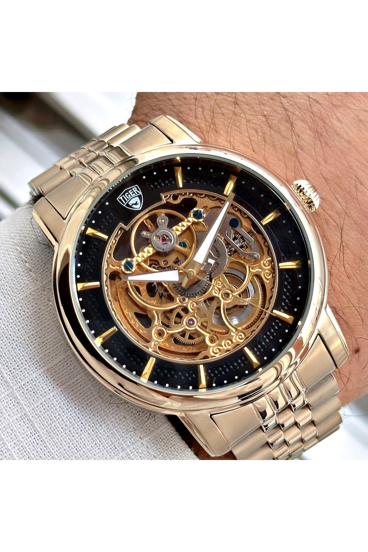 Tiger TİGER ERKEK KOL SAATİ TI-592FO 42MM-46MM GOLD